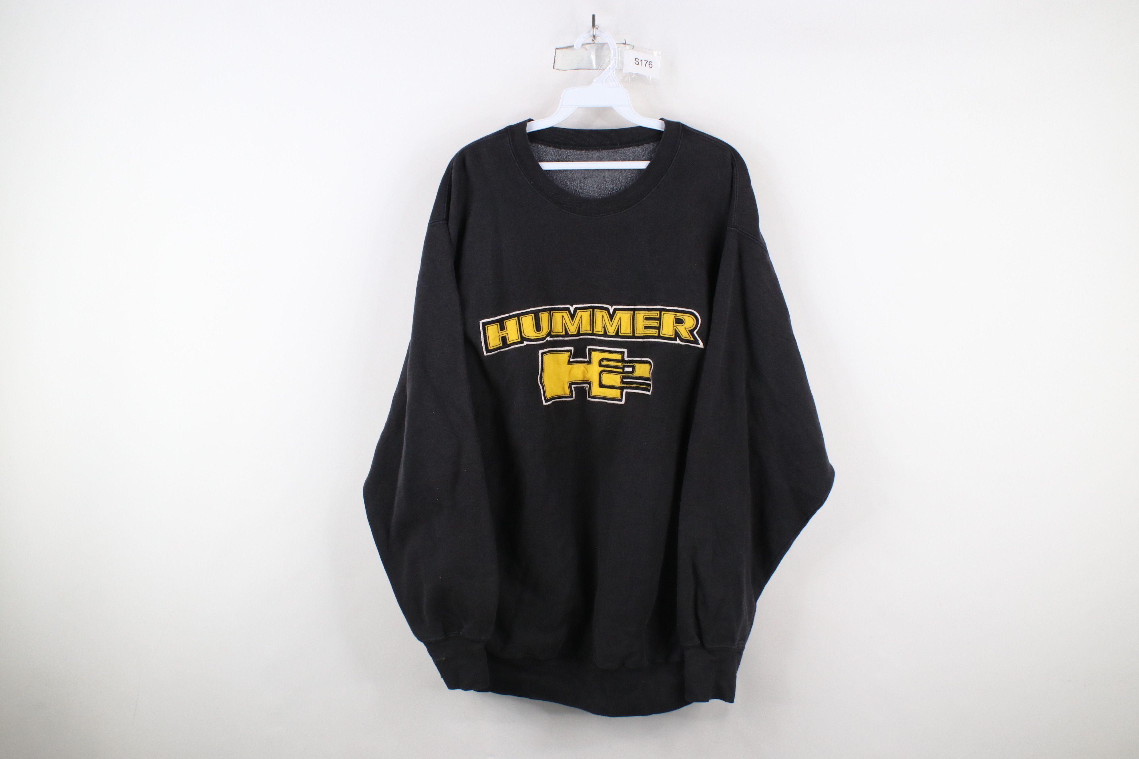 Vintage Vintage 90s Y2K Spell Hummer H2 Crewneck Sweatshirt Black Size US XL / EU 56 / 4 - 1 Thumbnail