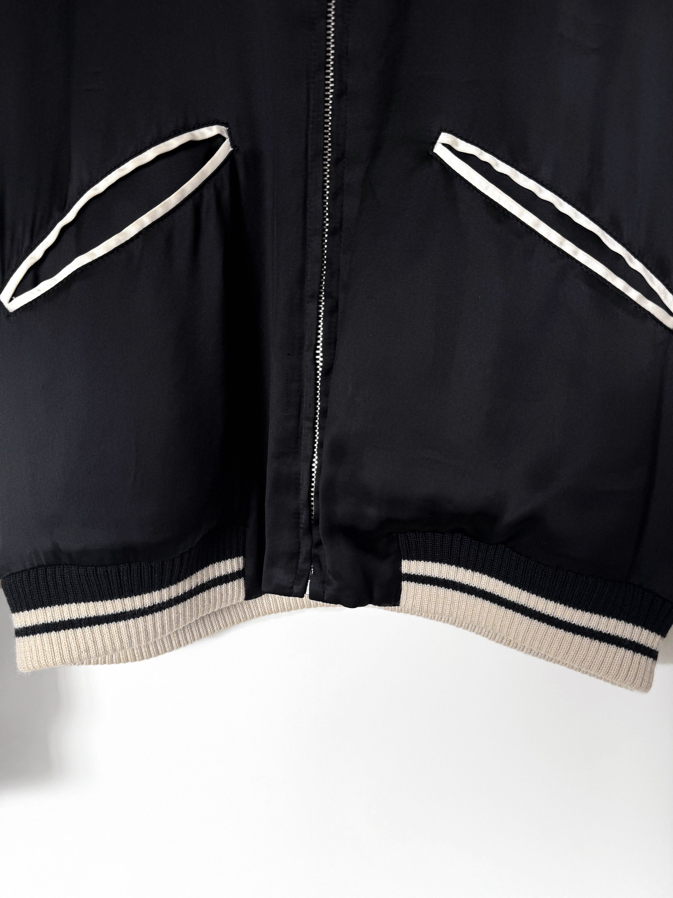 Hedi Slimane × Saint Laurent Paris 2013 Satin Teddy Souvenir Bomber Jacket Size US S / EU 44-46 / 1 - 5 Thumbnail