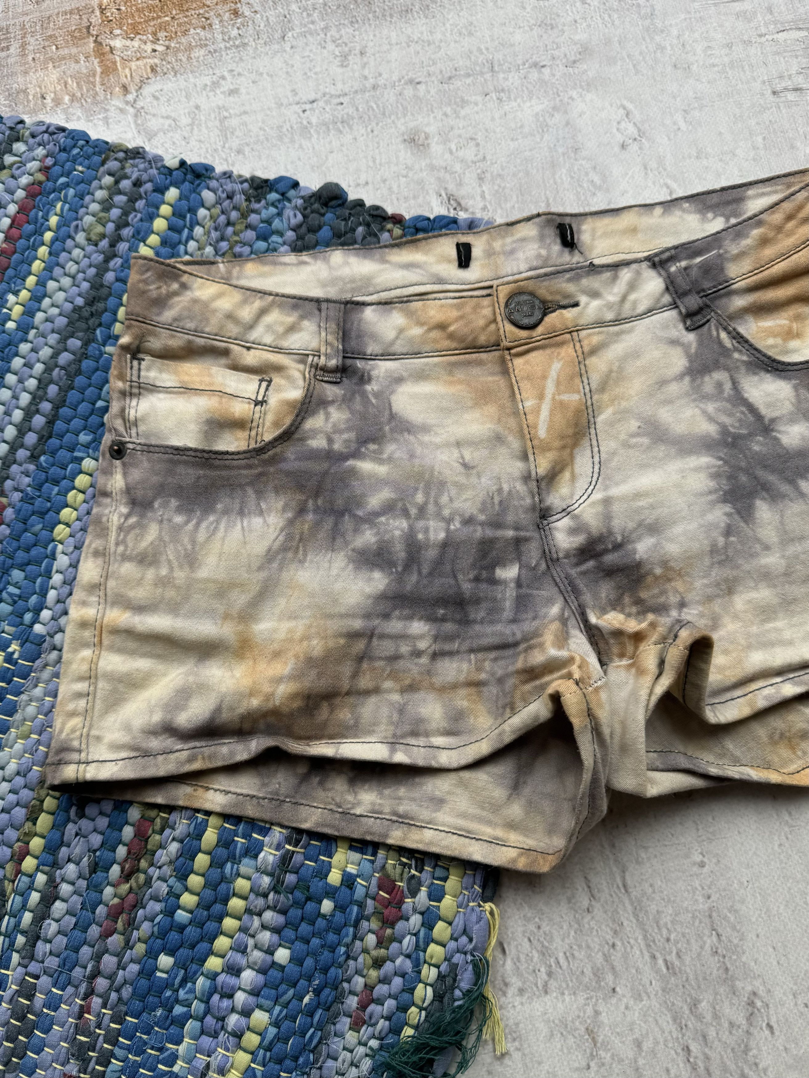 Japanese Brand Vintage Faded Midi Shorts A245(329) Size 29" - 2 Thumbnail