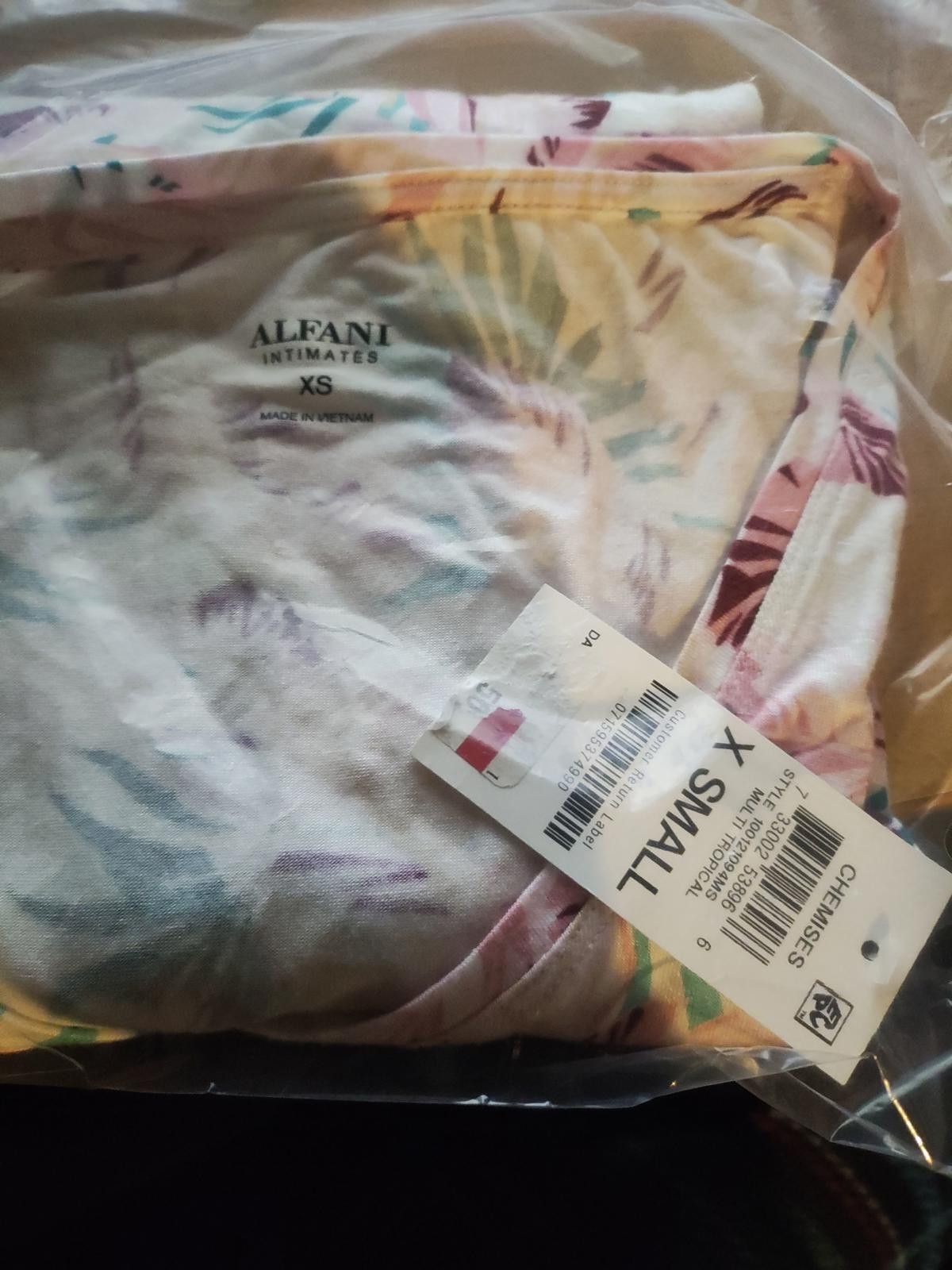 Other Alfani Intimates Multi Tropical Patterned Chemise Dress Size ONE SIZE - 7 Thumbnail