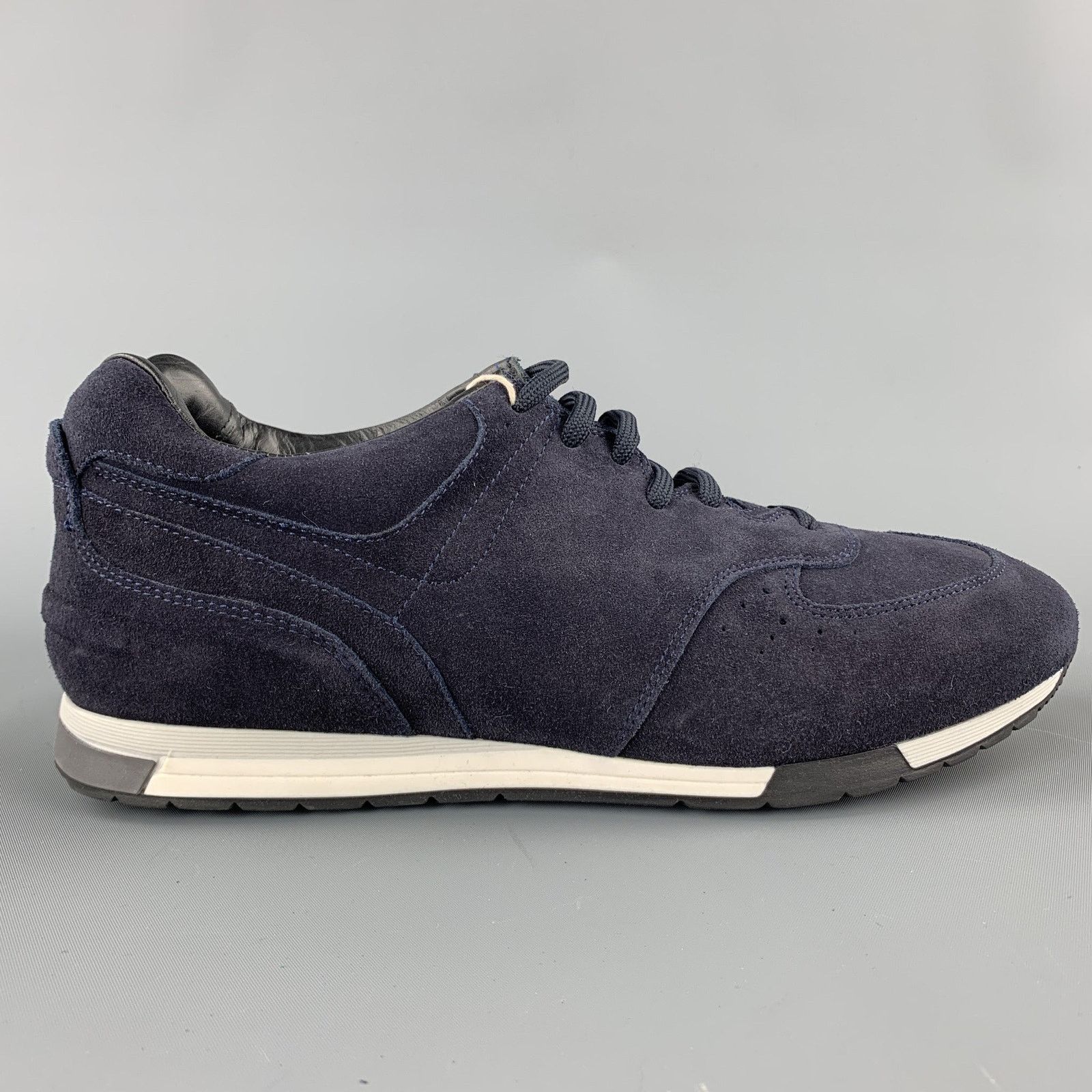 Neil Barrett NEIL BARRETT Size 10 Navy Suede Lace Up Sneakers Size US 10 / EU 43 - 1 Thumbnail