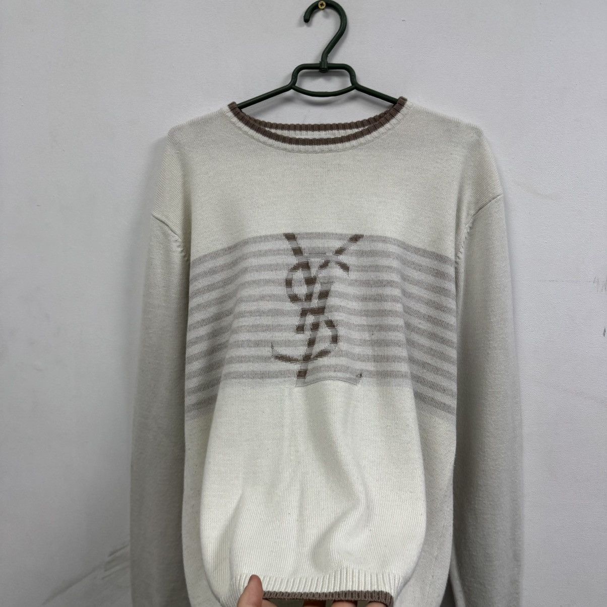 Yves Saint Laurent Yves Saint Lauren Sweatshirt Big Logo Sweater Size US XL / EU 56 / 4 - 3 Thumbnail