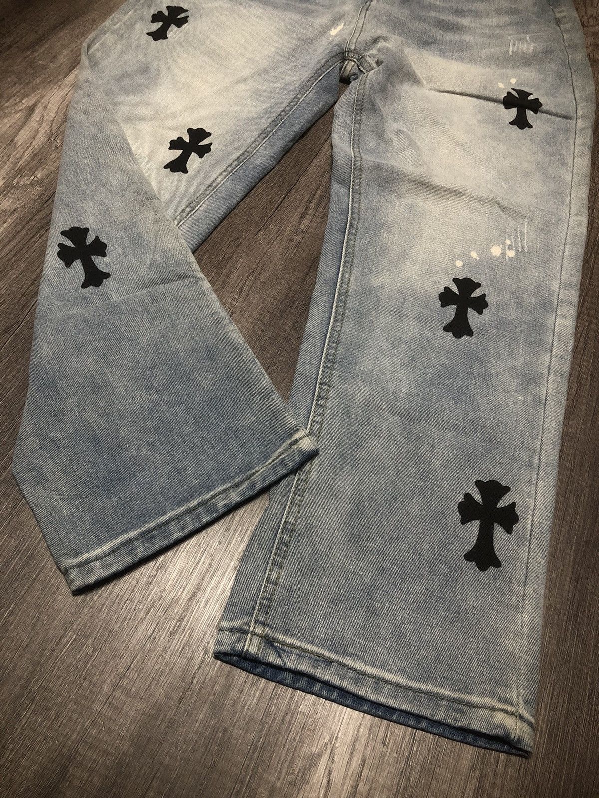 Designer × Japanese Brand Japanese Brand Design Chrome Heart Denim Jeans Size US 34 / EU 50 - 5 Thumbnail
