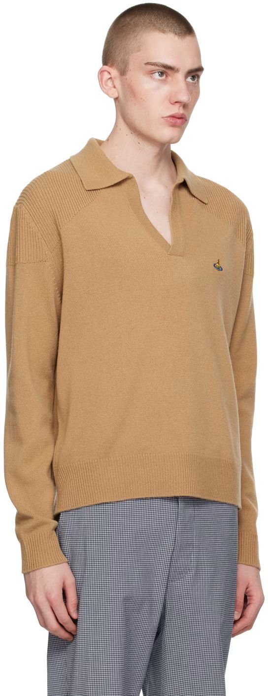 Vivienne Westwood o1y0525 Logo Sweater in Camel Size US XL / EU 56 / 4 - 2 Thumbnail