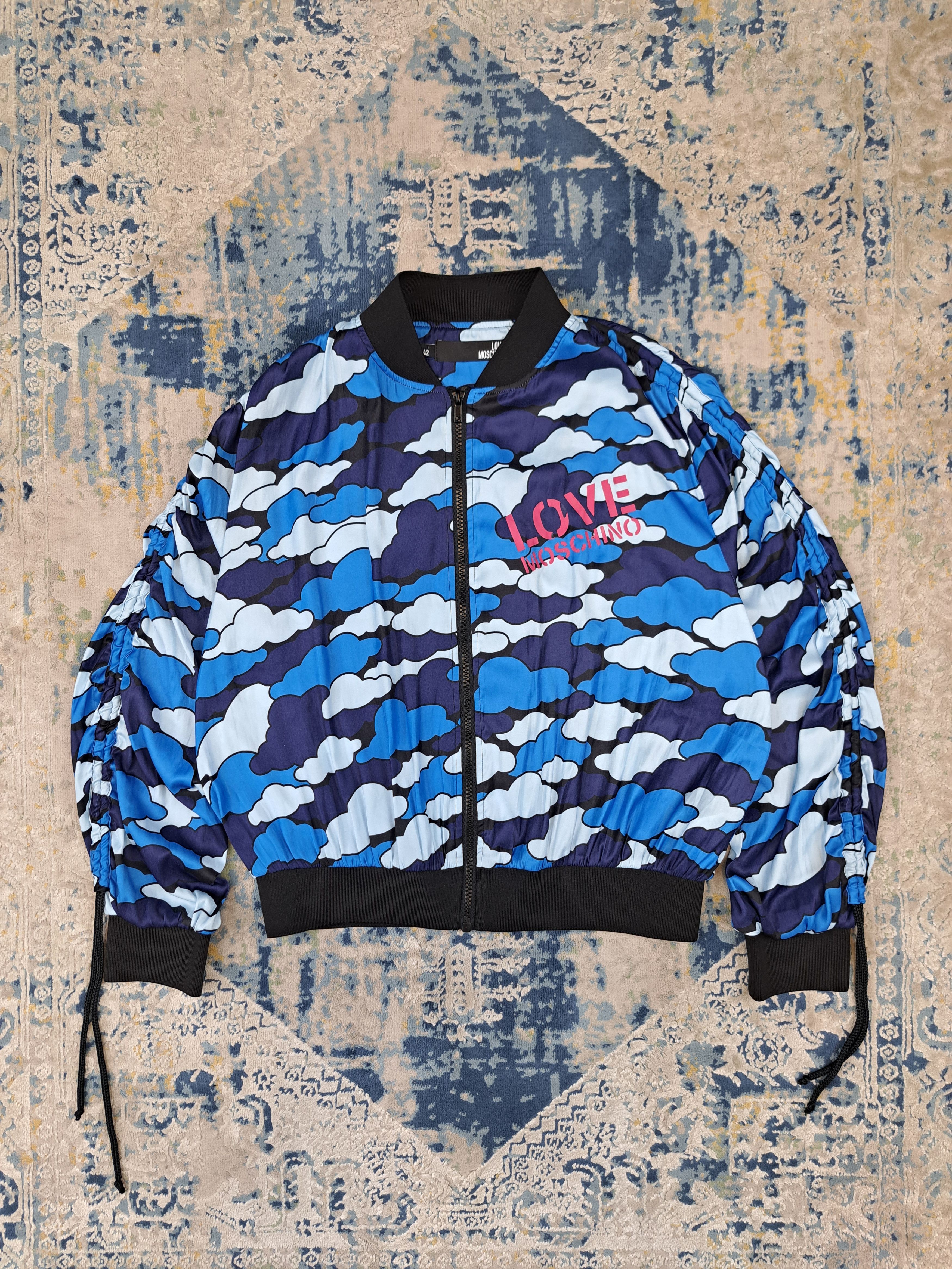 Moschino Love Moschino Fullprint Cloud Camo Bomber Jacket Size M / US 6-8 / IT 42-44 - 1 Thumbnail