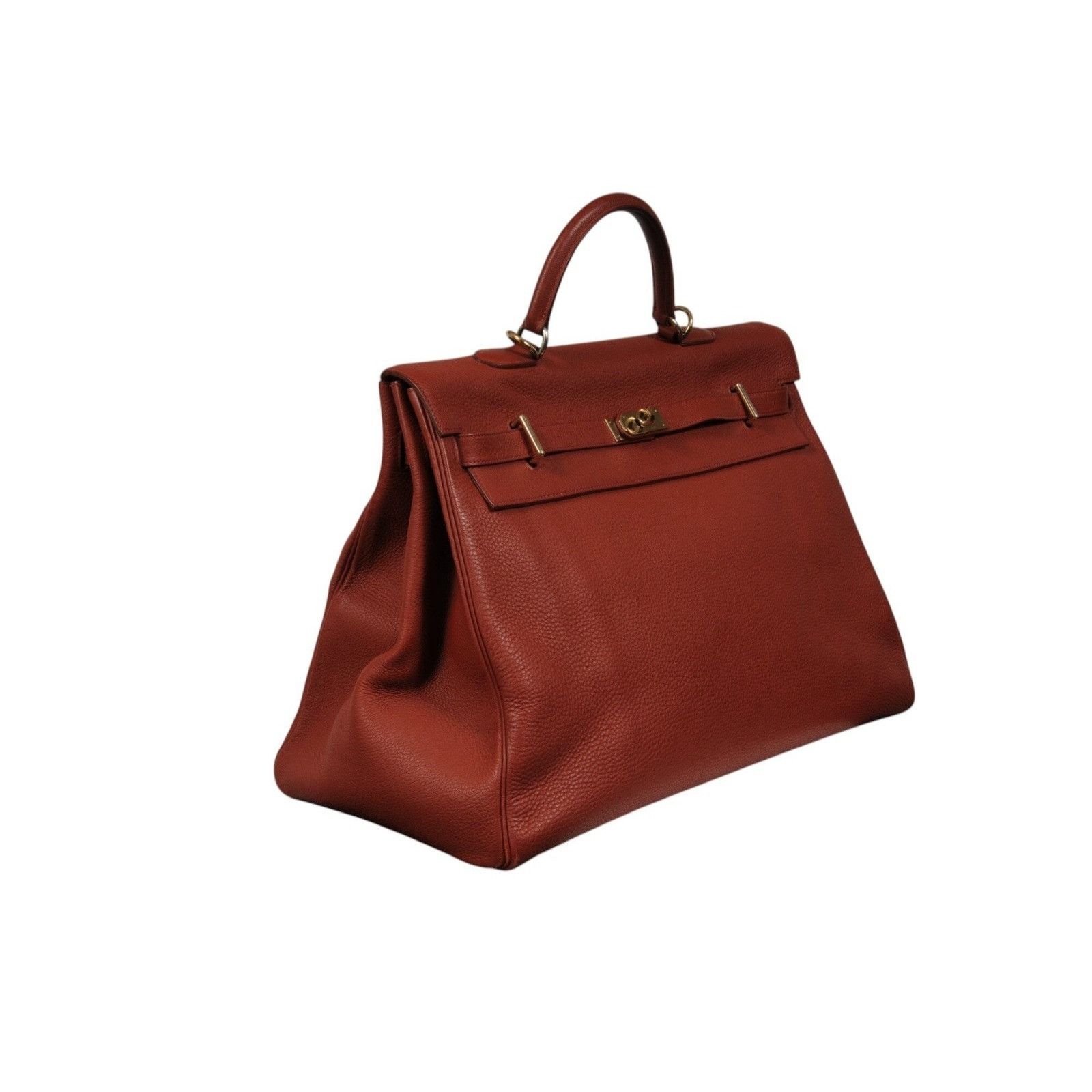 Hermes Vintage Kelly 50 Red Bordeaux Gold Hardware Travel Ca Size ONE SIZE - 8 Thumbnail
