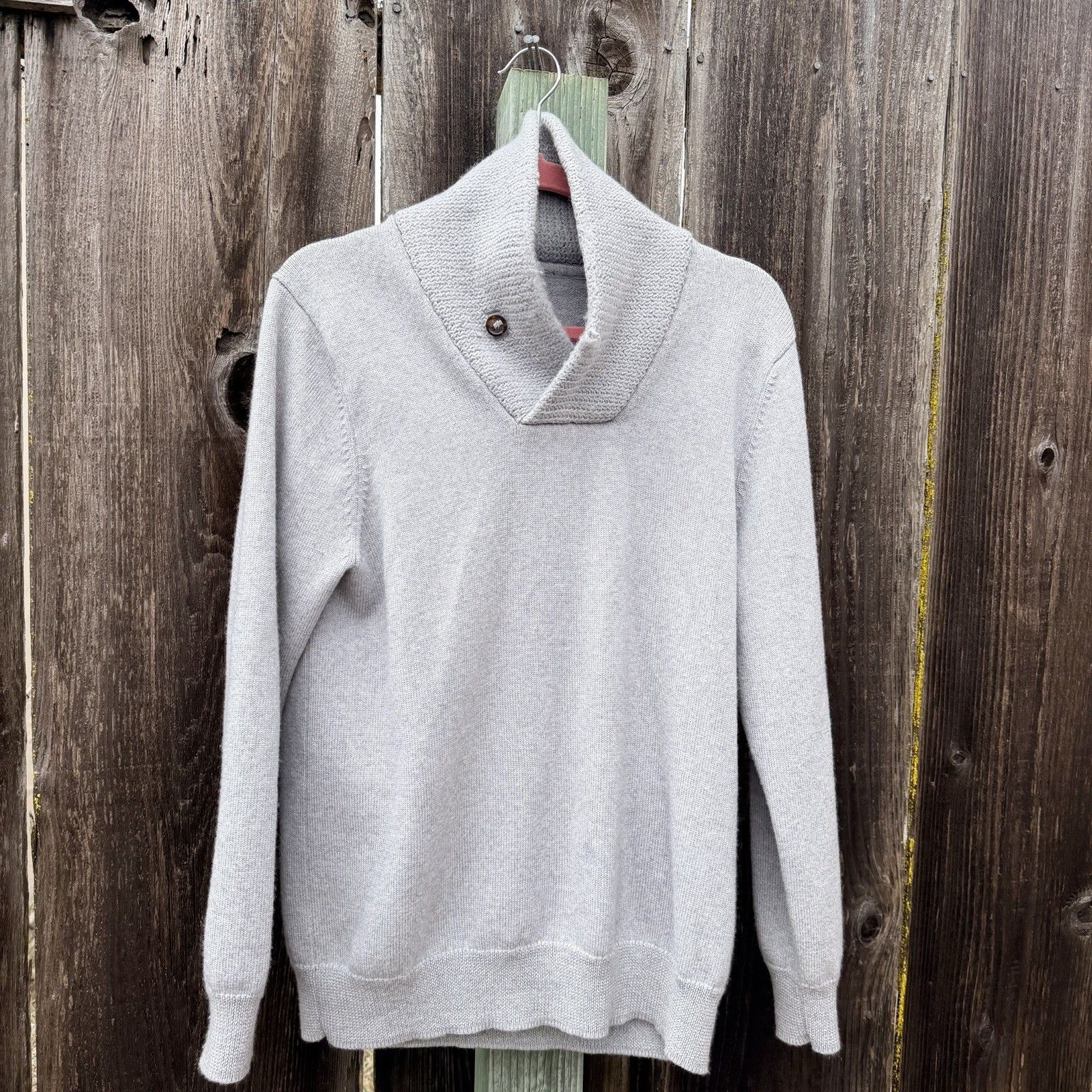G/FORE G/FORE Merino Wool Shawl Collar Sweater Gray Pullover M Size US M / EU 48-50 / 2 - 3 Thumbnail