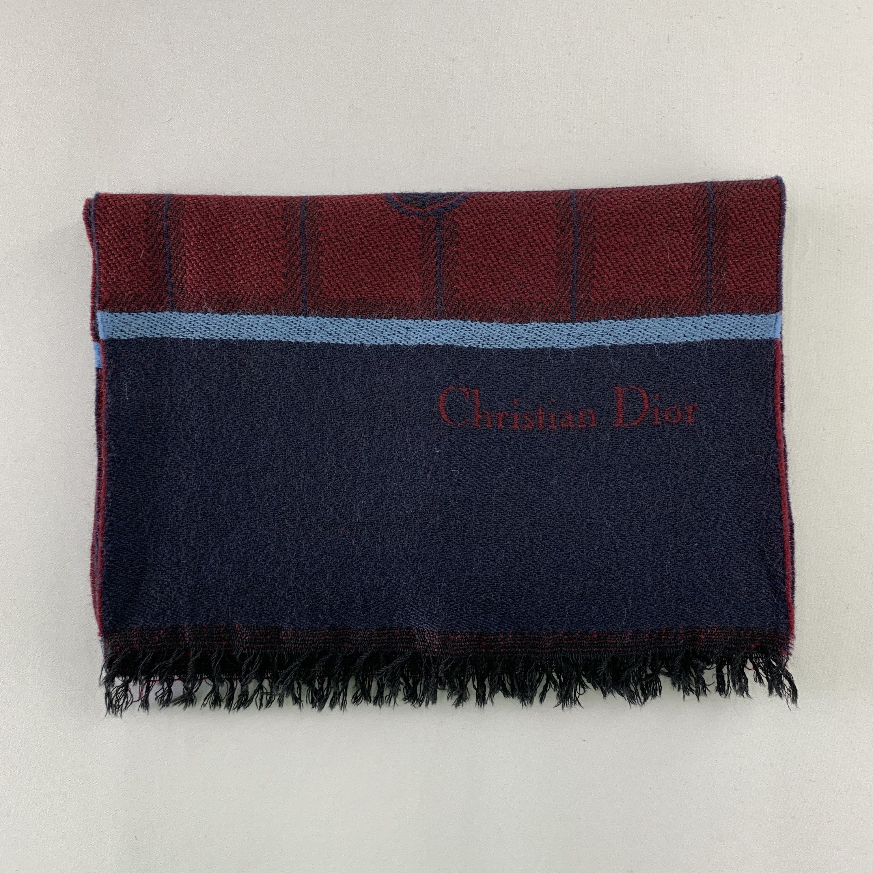 Christian Dior Monsieur Christian Dior Scarf Wool Muffler Neck Wrap BL4300 Size ONE SIZE - 3 Thumbnail