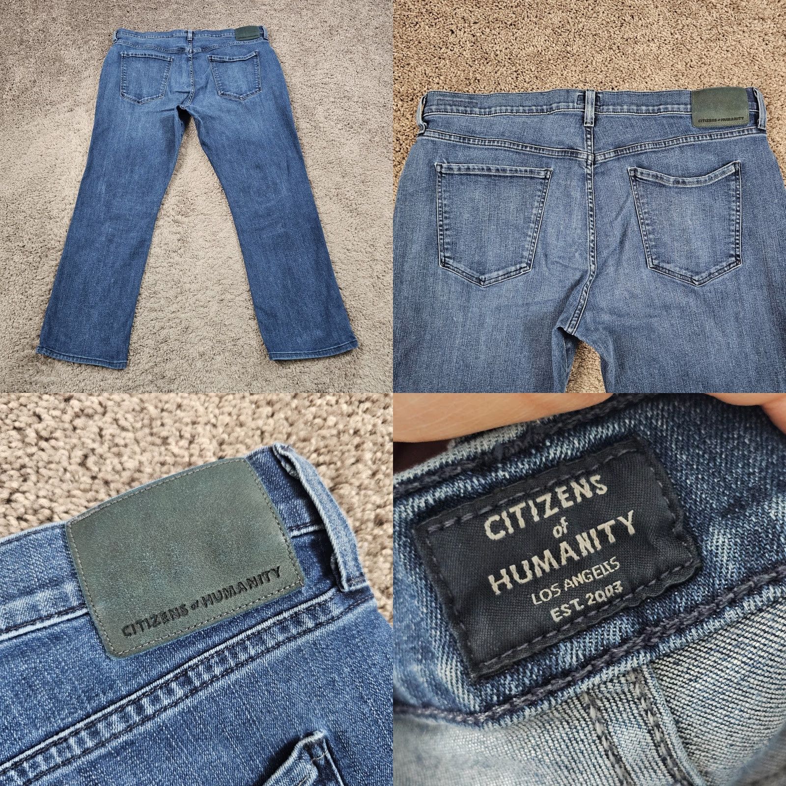 Citizens Of Humanity Citizens of Humanity Jeans Men 40 Straight Mid Stretch Dark Wash Denim 38x29 Regular Inseam 29 Logo USA Size US 38 / EU 54 - 8 Thumbnail