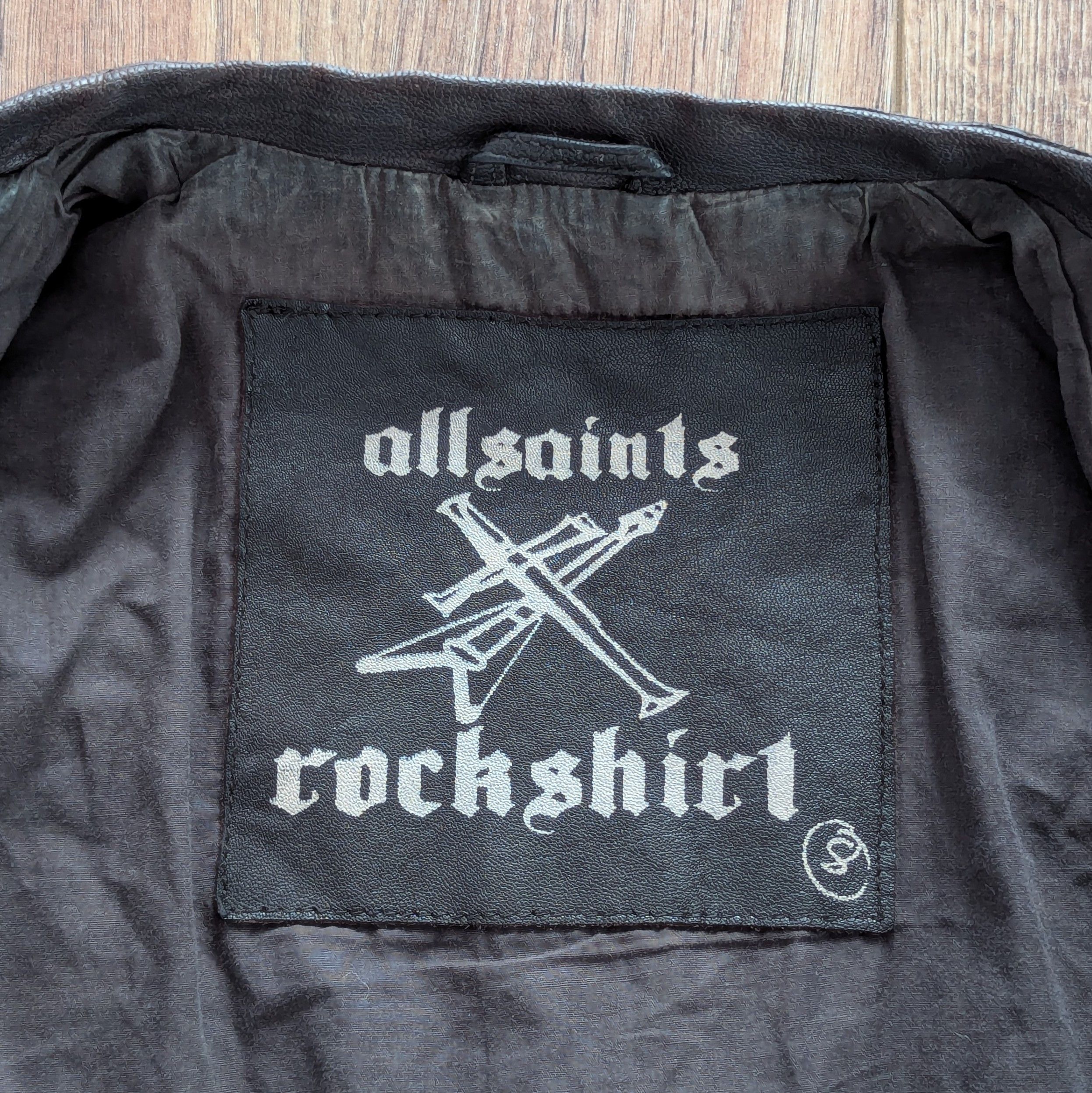 ALLSAINTS Rock Shirt Leather Clothing Slim Fit Dark Brown