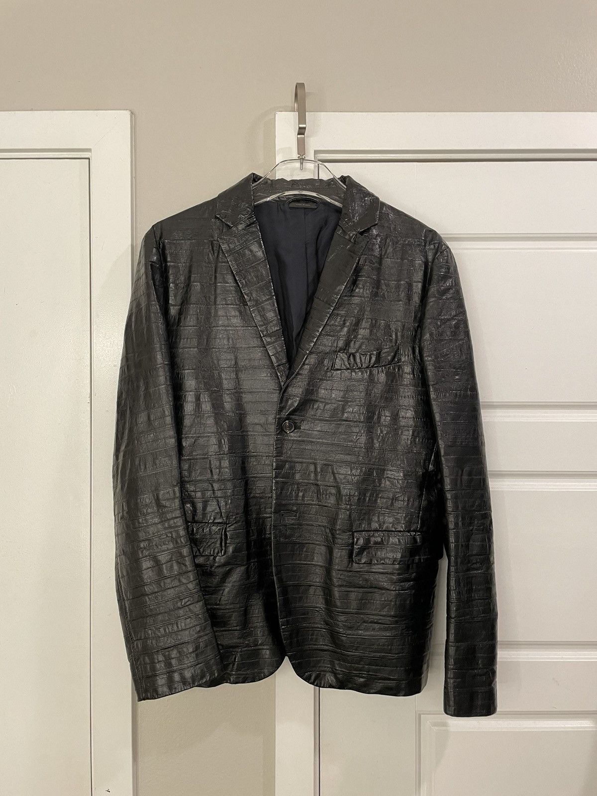 Jil Sander Jil Sander by Raf Simons SS12 Eelskin blazer Size 48R - 2 Thumbnail