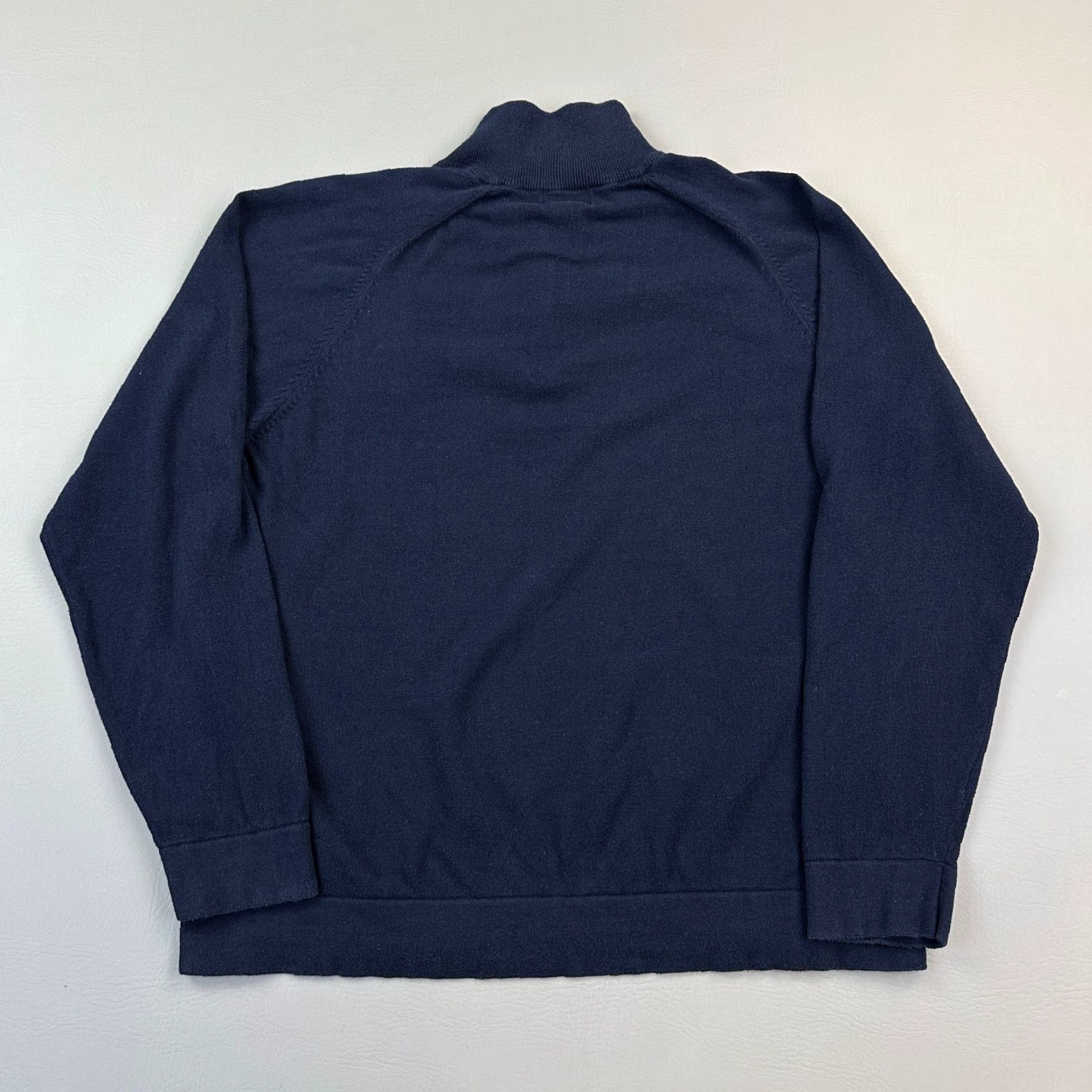 Vintage L.L. Bean Sweater Mens Large Blue Cotton Cashmere Blend 1/4 Zip Pullover Casual Shirt/Top Size US L / EU 52-54 / 3 - 7 Thumbnail