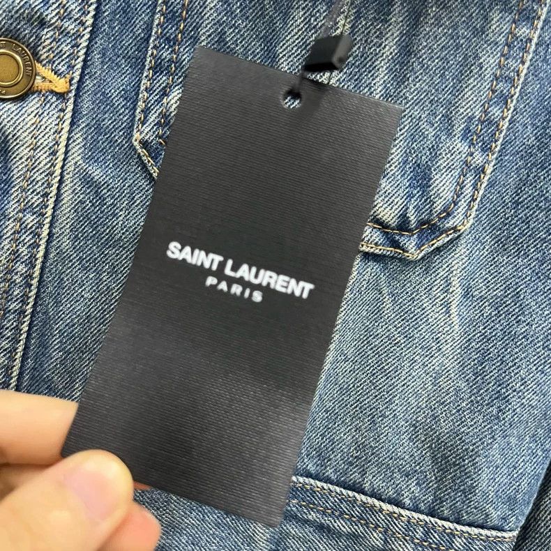 Saint Laurent Paris Saint Laurent Paris Blue denim long-sleeved shirt 2505-Next Size US S / EU 44-46 / 1 - 2 Thumbnail