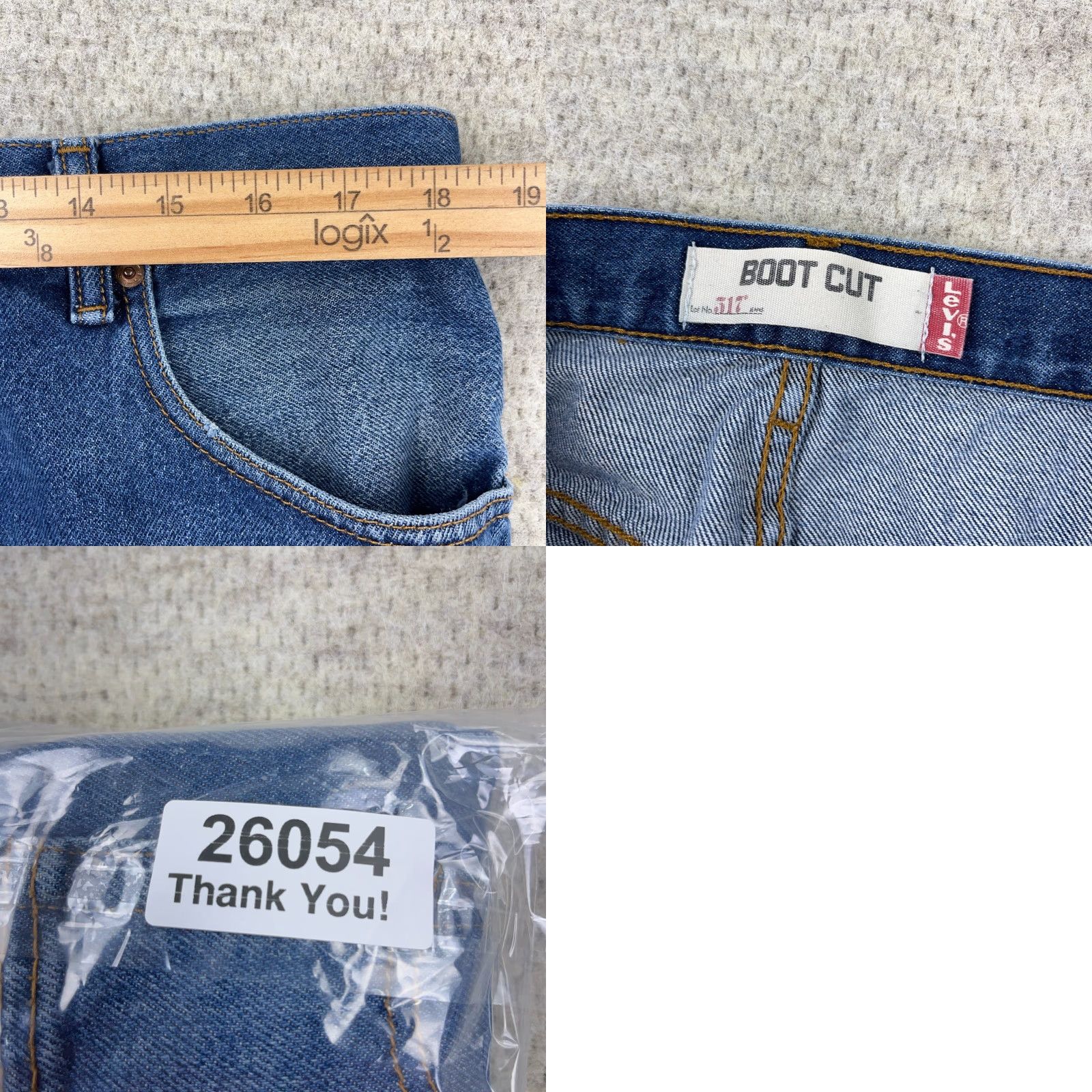 Levi's VINTAGE Levi's 517 Jeans Men 36x29 Boot Cut Med Wash Dark Blue Jeans Mens 1990s 2000s Vintage Levis Bootcut Jeans Size US 36 / EU 52 - 9 Thumbnail