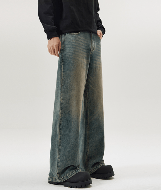 Japanese Brand × Jean American loose oversize wide-leg straight baggy jeans Size US 32 / EU 48 - 6 Thumbnail