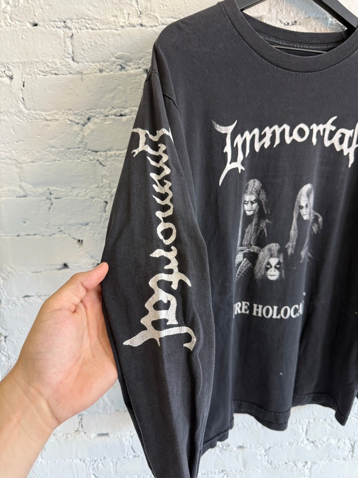 Vintage 1990s IMMORTAL ‘PURE HOLOCAUST’ L/S TEE Size US L / EU 52-54 / 3 - 3 Thumbnail