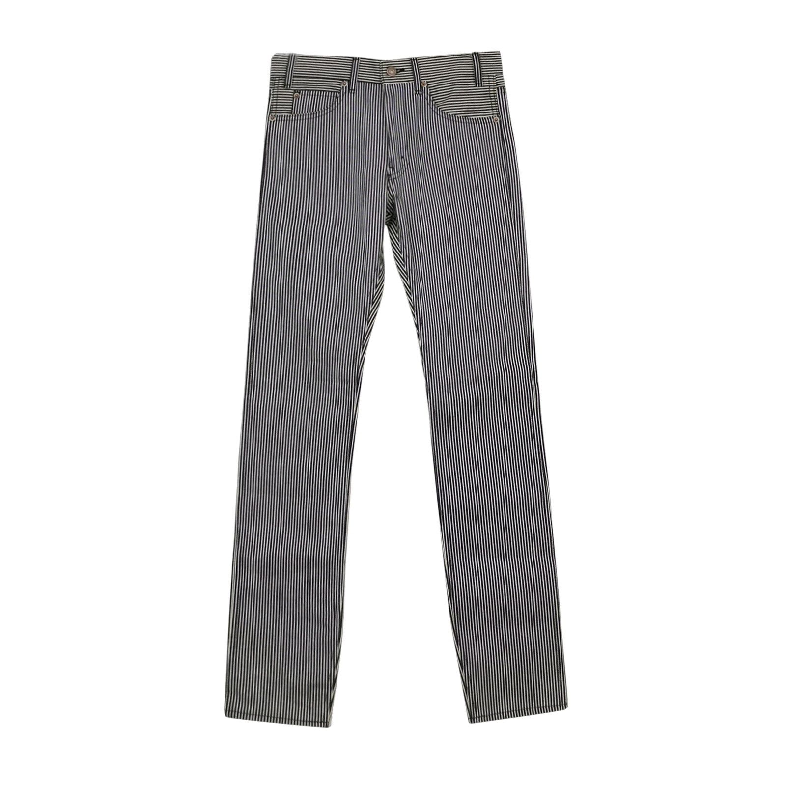 Celine Celine Striped Cotton Jeans Size 27 Size 27" / US 4 / IT 40 - 1 Thumbnail
