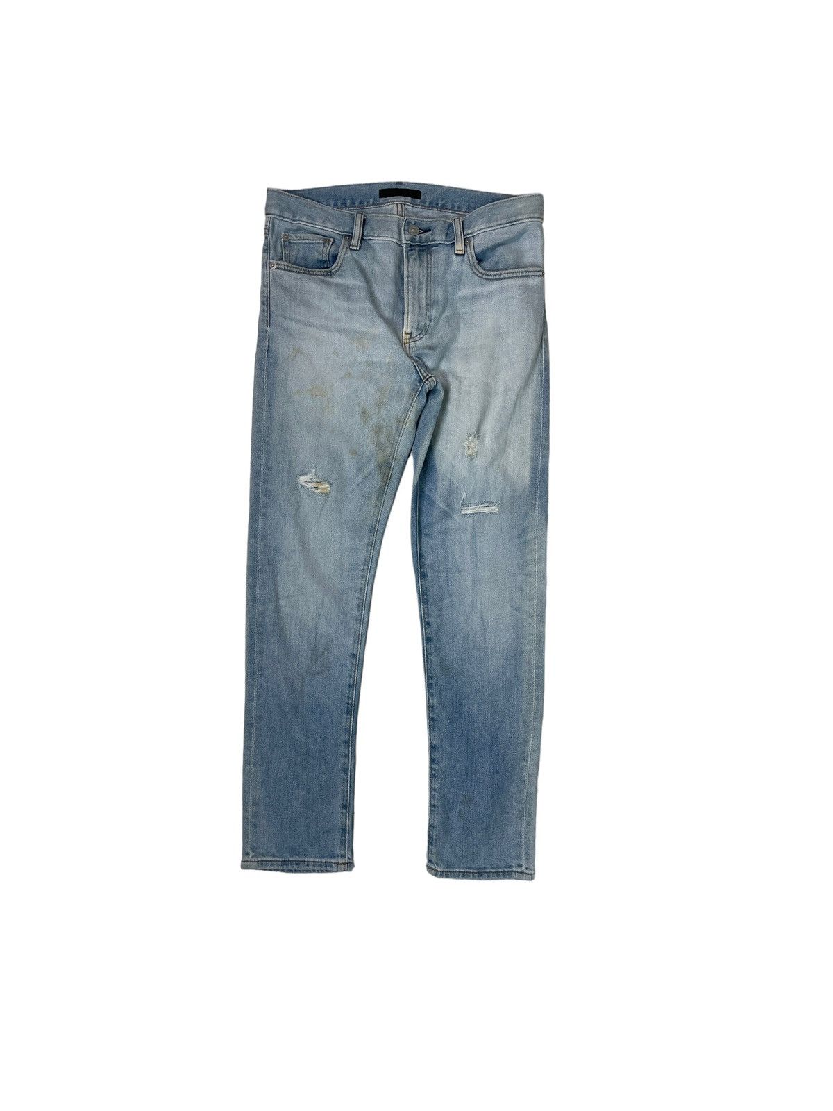 Japanese Brand Uniqlo Distressed Jeans Size US 31 - 1 Thumbnail
