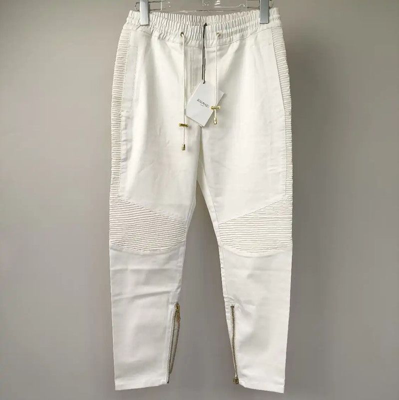 Balmain Balmain Off-White Cotton Women's Jeans 0089 Size 23" - 1 Thumbnail