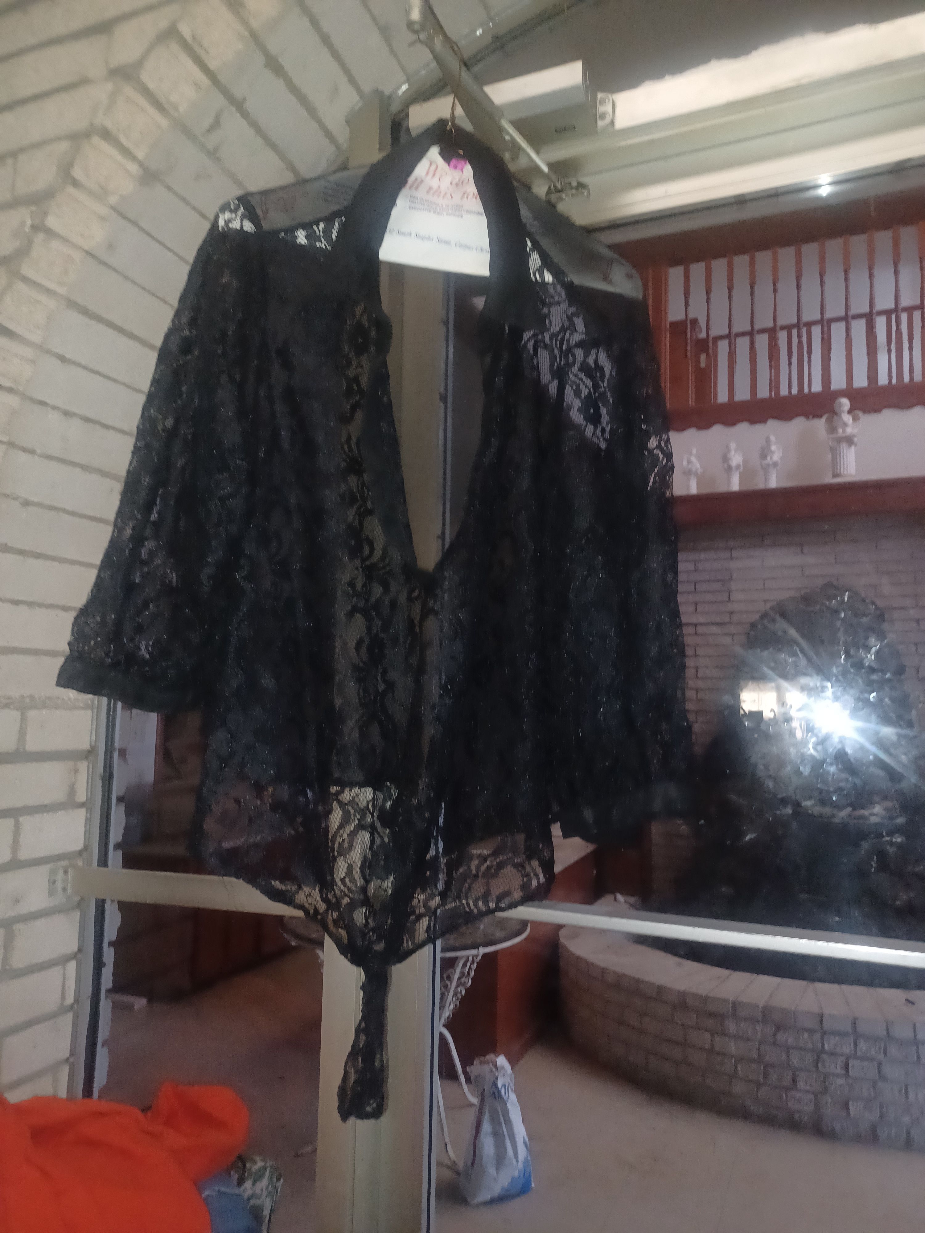 Other Tatoo Me Womens Sheer Blouse 2X Black Lace Size XXL / US 16-18 / IT 52-54 - 1 Thumbnail