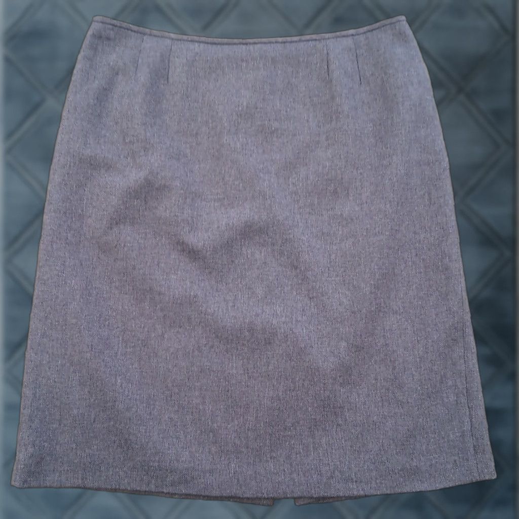Vintage Suit Studio Skirt Women Knee Length Purple Herringbone Lined Slit Pencil Zip 18 Plus Vintage: No Size 40" / US 18 - 1 Thumbnail