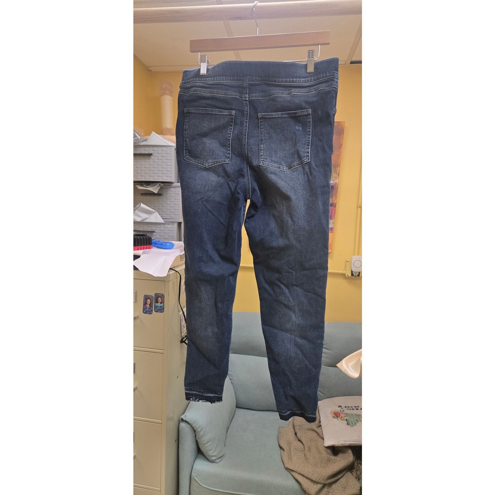 Spanx Spanks stretch skinny jeans size XL Size 33" - 3 Thumbnail