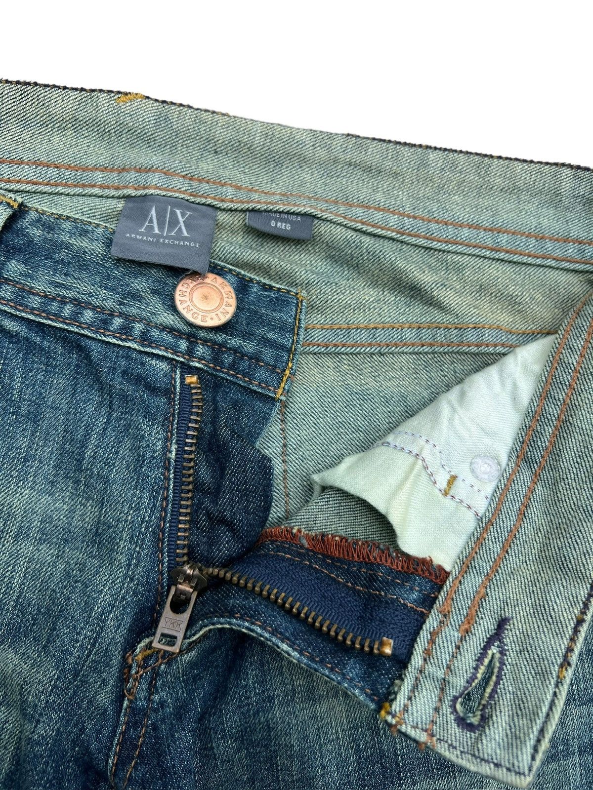 Armani Exchange Armani Exchange Punk Gothic Wings Flare Lowrise Jeans 29x34 Size 29" - 8 Thumbnail