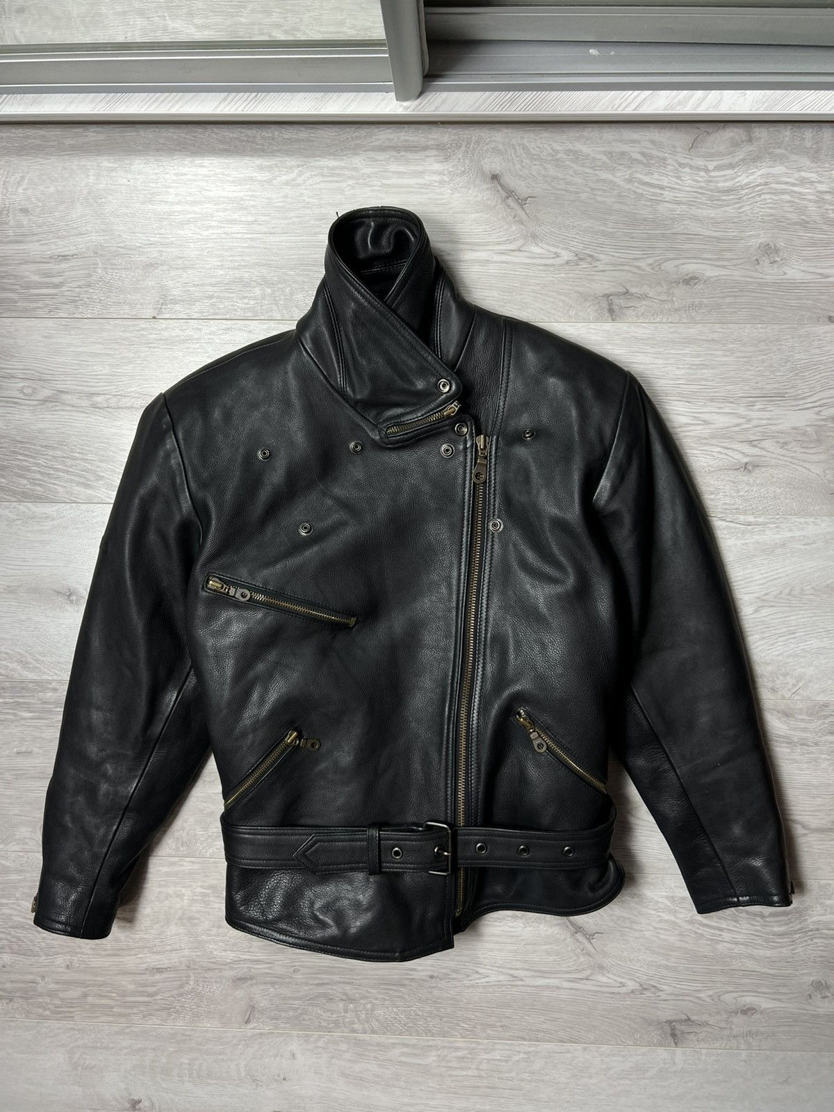 Genuine Leather Vintage Belo Heavyweight Biker Leather Jacket Rock Punk Size US M / EU 48-50 / 2 - 15 Thumbnail