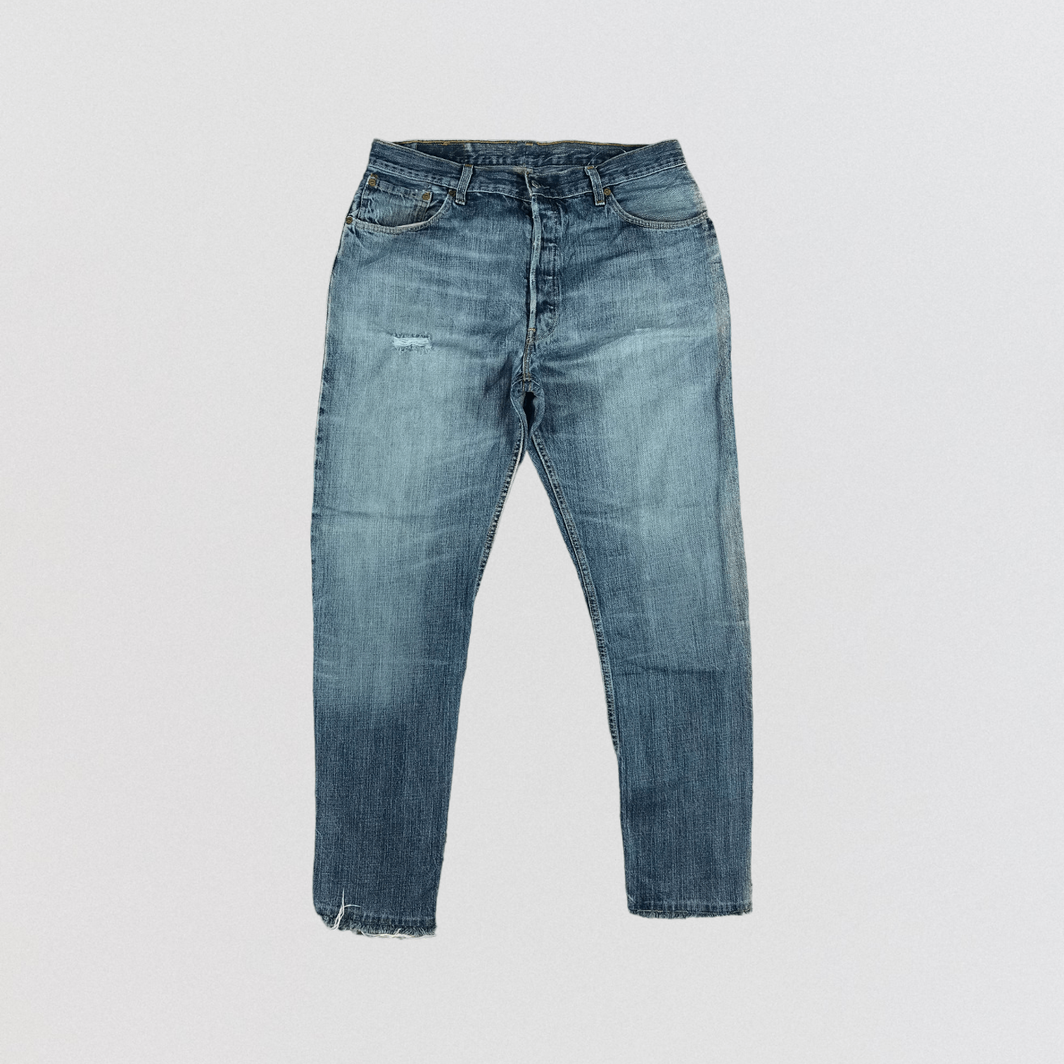 image of Distress Levis 501 Jeans-Jm2094 in Blue, Men's (Size 35)