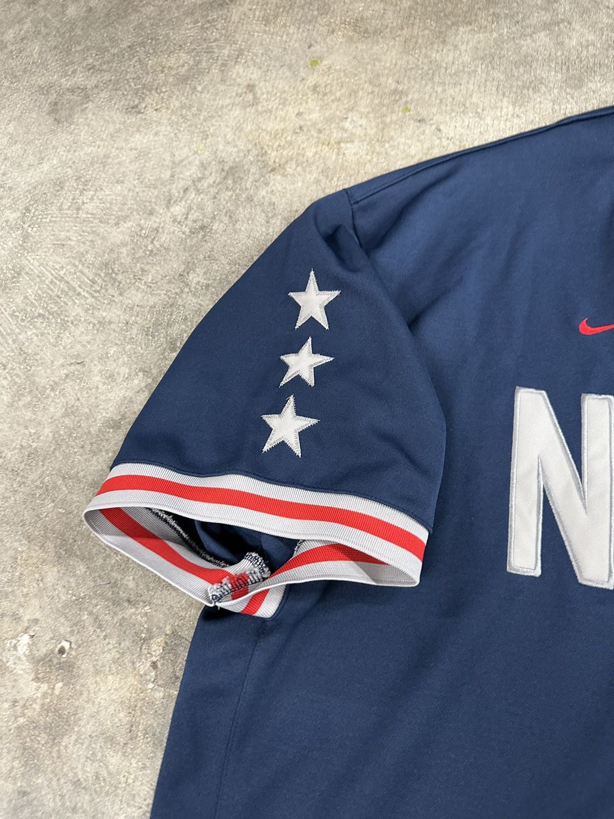 NBA × Nike × Vintage Vintage 90s Nike New Jersey Nets Warm Up Basketball Jersey Size US XXL / EU 58 / 5 - 6 Thumbnail