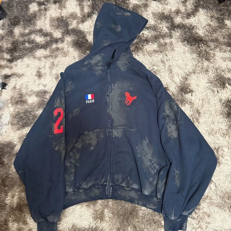 Balenciaga 22FW Mud-Dyed Hoodie Sweatshirt
