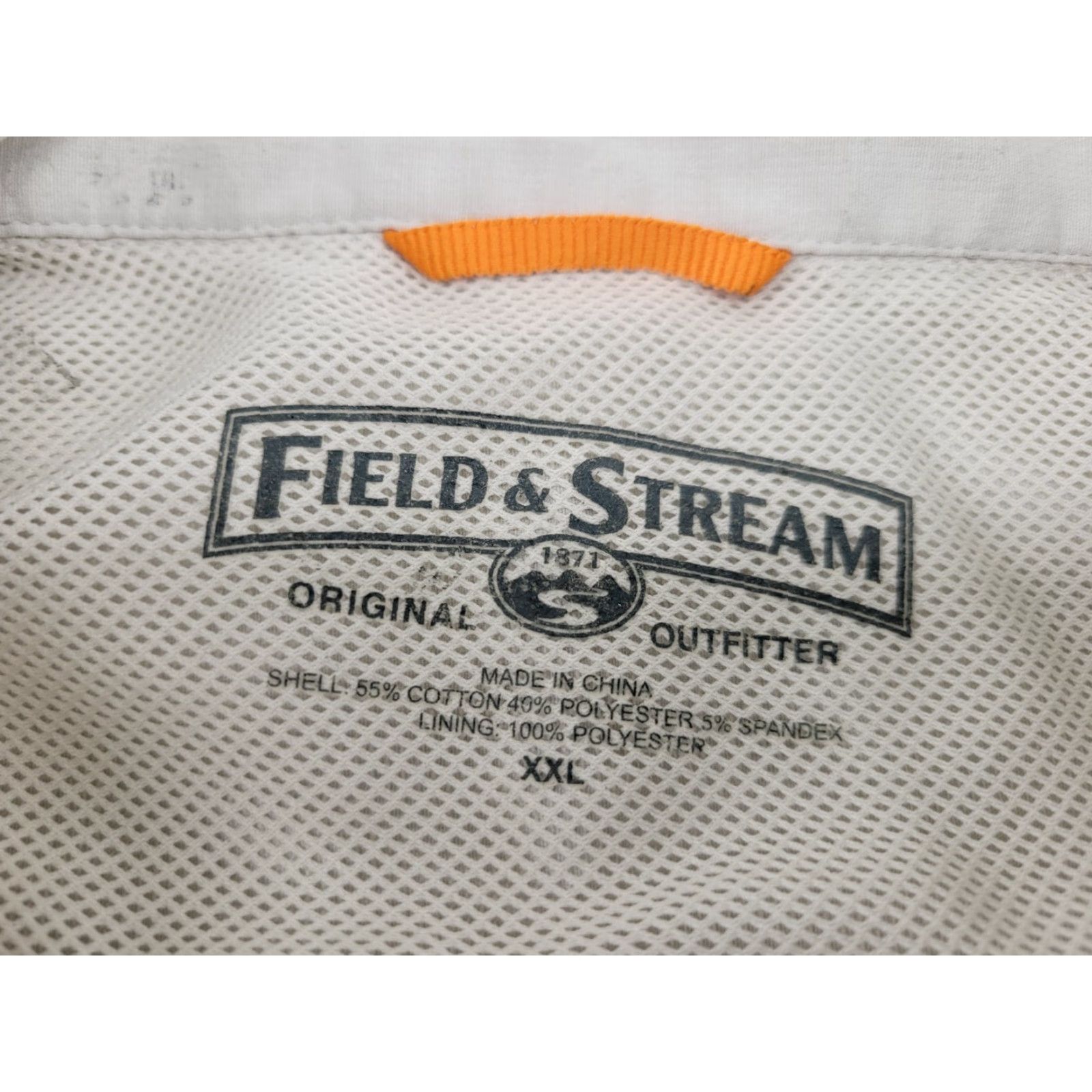 Vintage Field & Stream Fishing Button Down Shirt Light Khaki Men's XXL Size Khaki Button-Up Casual Breathing Short Sleeve 2XL Mens Size US XXL / EU 58 / 5 - 8 Thumbnail