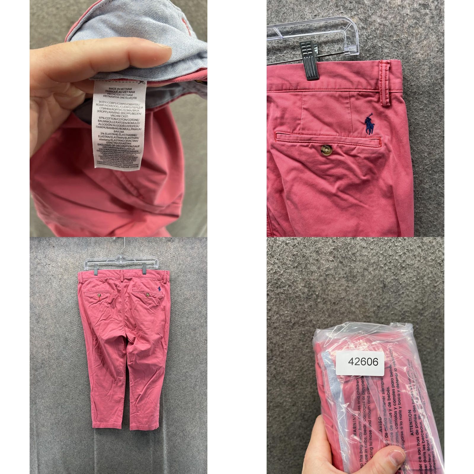 Polo Ralph Lauren Polo Ralph Lauren Pants Mens 32x22 Pink Chino Stretch Straight Fit Casual Twill Size US XS / EU 42 / 0 - 8 Thumbnail
