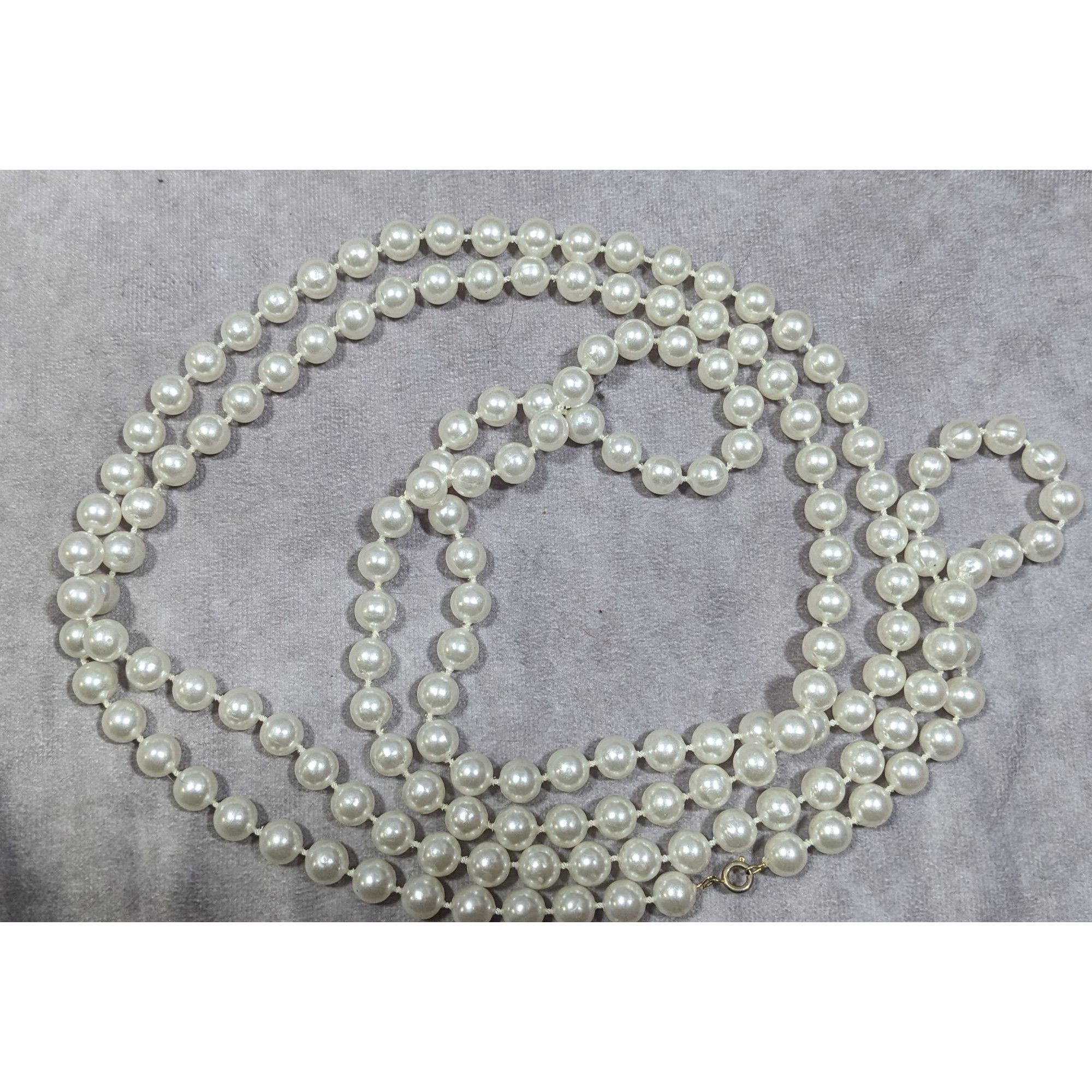 Other Extra Long Glam Beaded Faux Pearl Necklace Size ONE SIZE - 7 Thumbnail