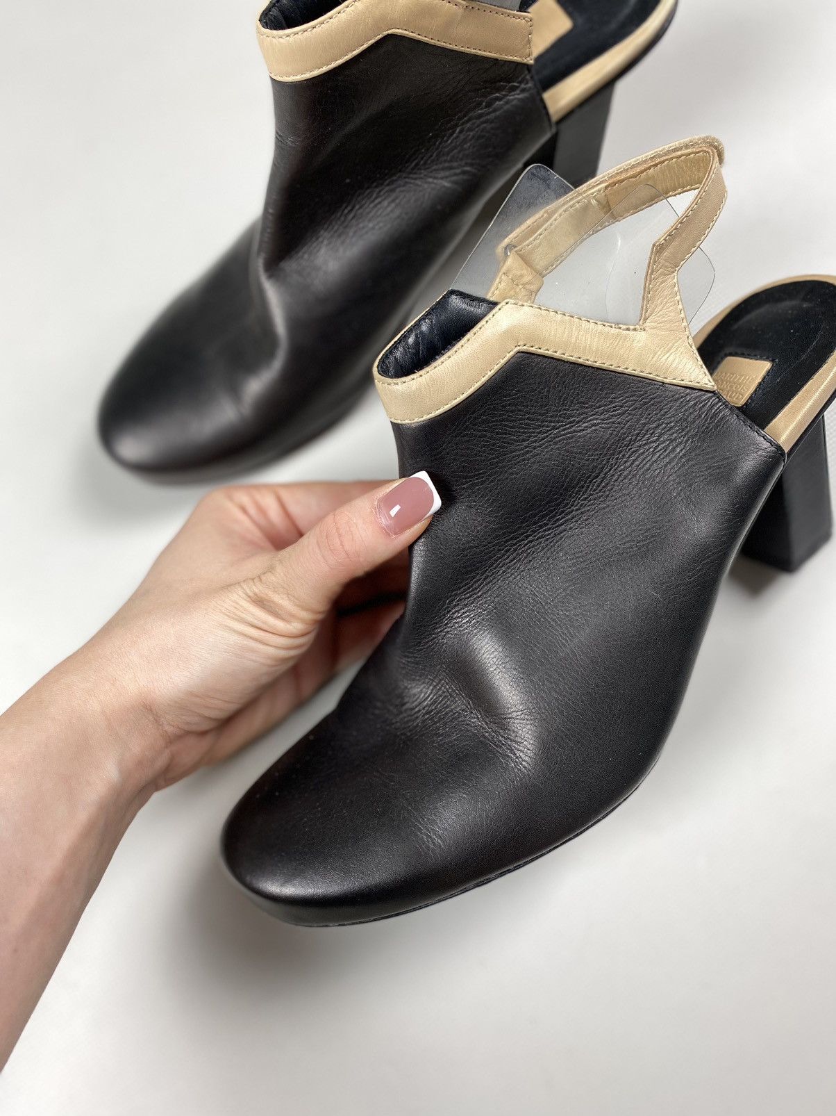 Marithe + Francois Girbaud Marithe Francois Girbaud avant-garde leather heels boots Size US 11 / IT 41 - 11 Thumbnail
