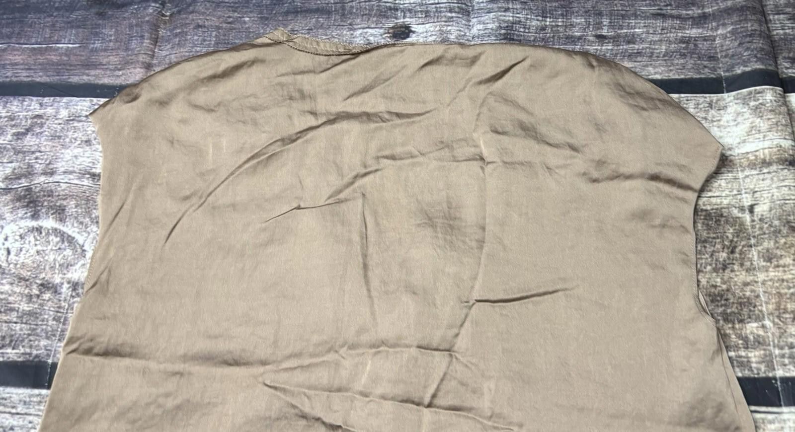 Talbots Talbots Top Women's Size 6 Gold Brown Satin Pleated NEW Size M / US 6-8 / IT 42-44 - 6 Thumbnail