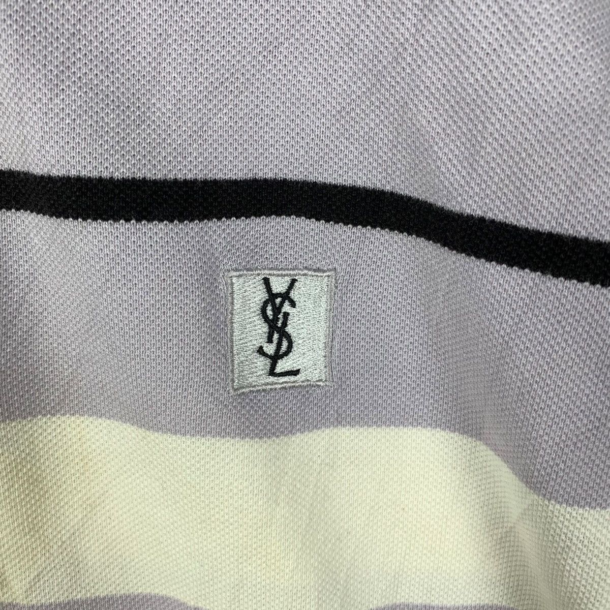 Yves Saint Laurent Vintage YSL SAINT LAUREN LARIS Striped Polo Tee Shirt Size US L / EU 52-54 / 3 - 4 Thumbnail