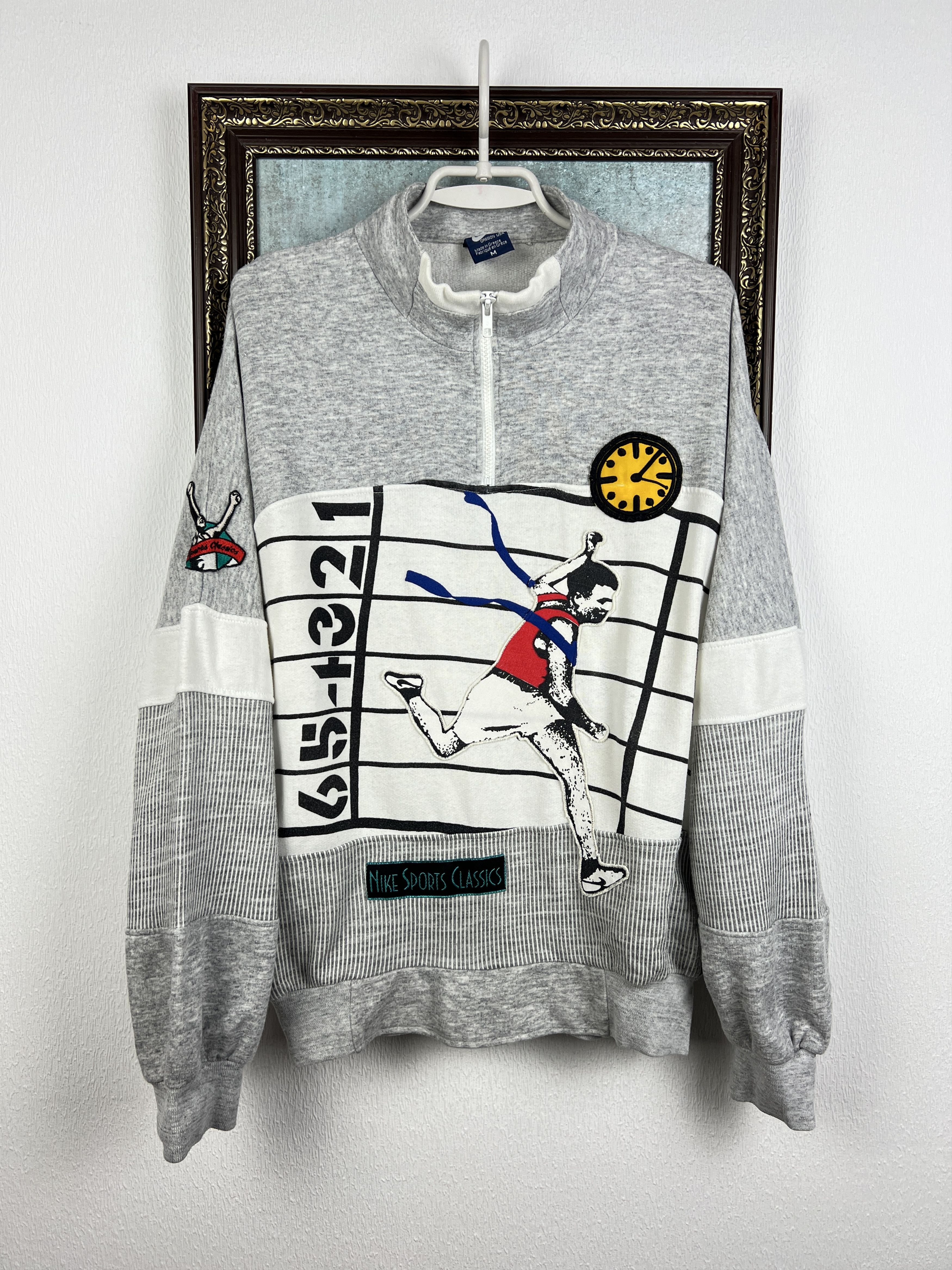Nike Sports Classics Run Athletic Sweatshirt 1/4 Zip Track Top Size US M / EU 48-50 / 2 - 1 Thumbnail