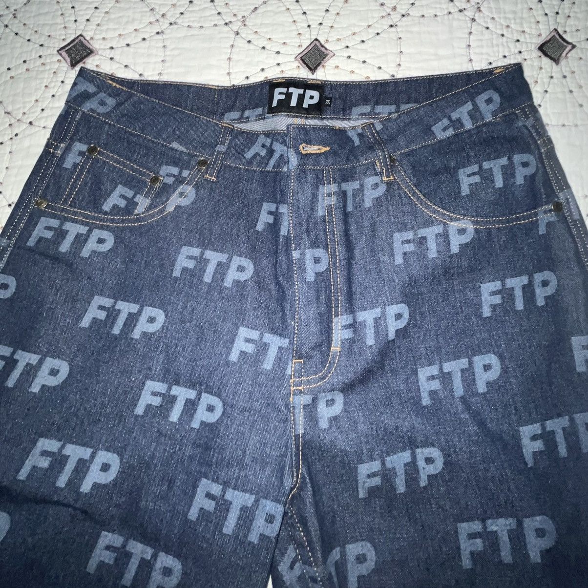 Fuck The Population FTP All-Over Print Jeans Size US 34 / EU 50 - 3 Thumbnail