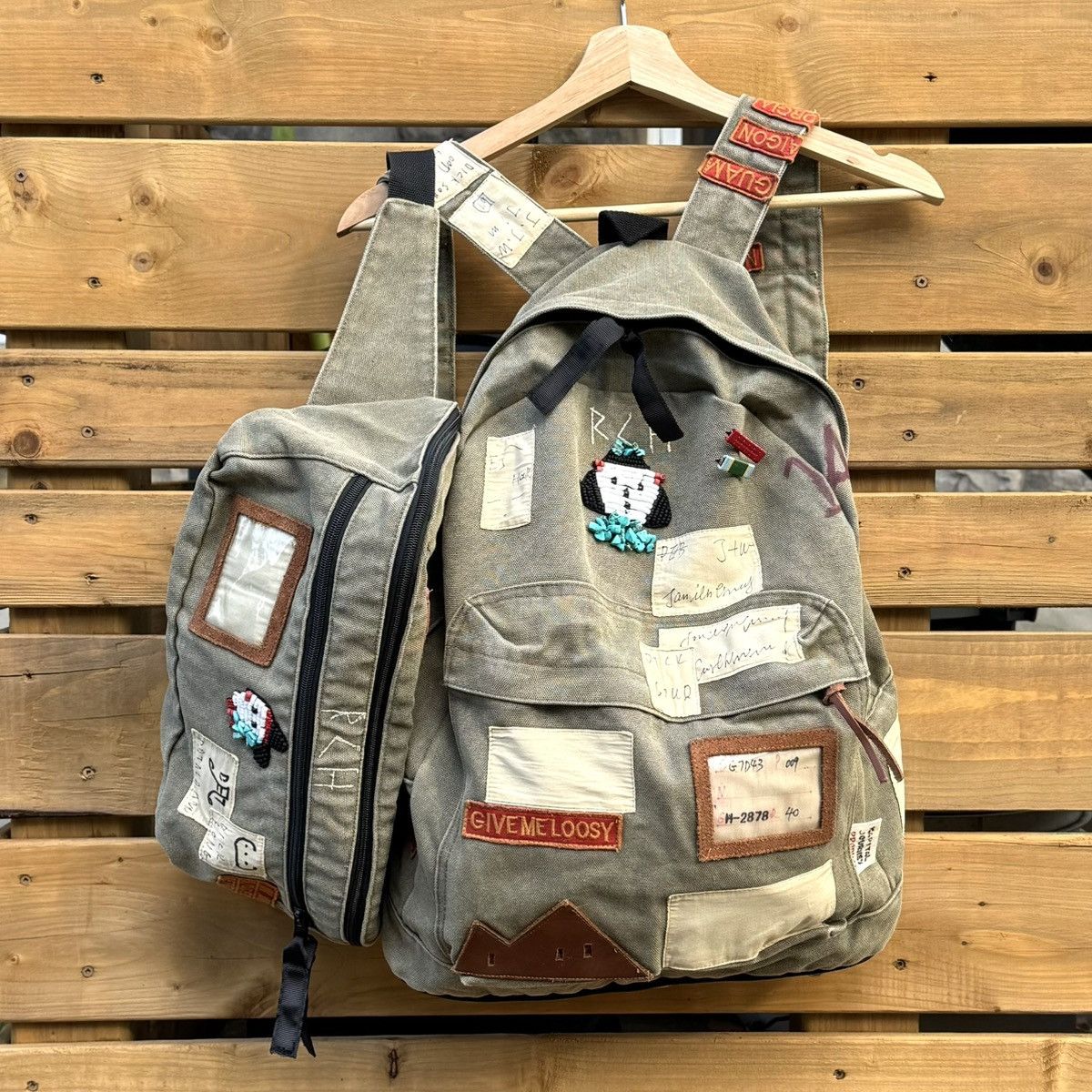 Kapital Kountry Kapital No. 4 Canvas Two-In-One Military Backpack (Remake) Size ONE SIZE - 8 Thumbnail