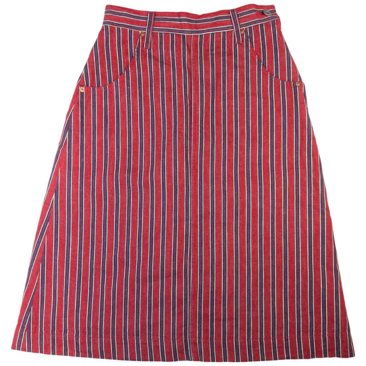 Evisu Vintage Evisu Double Gull Contrast Skirt Womens Size W25 Size 25" / US 0 / IT 36 - 2 Thumbnail