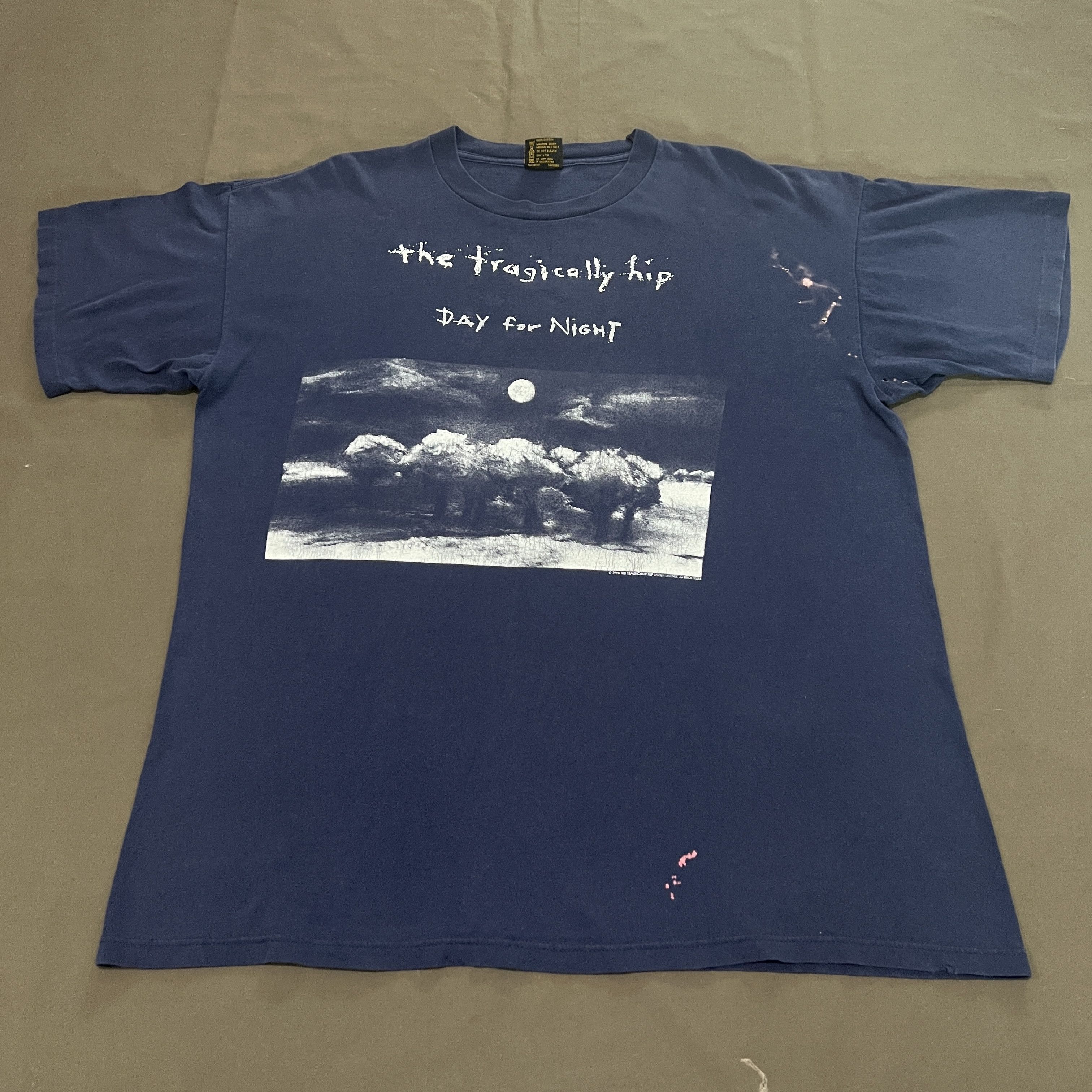 Band Tees Vintage 90s The Tragically Hip Day For Night Album Promo Tee Size US XL / EU 56 / 4 - 1 Thumbnail