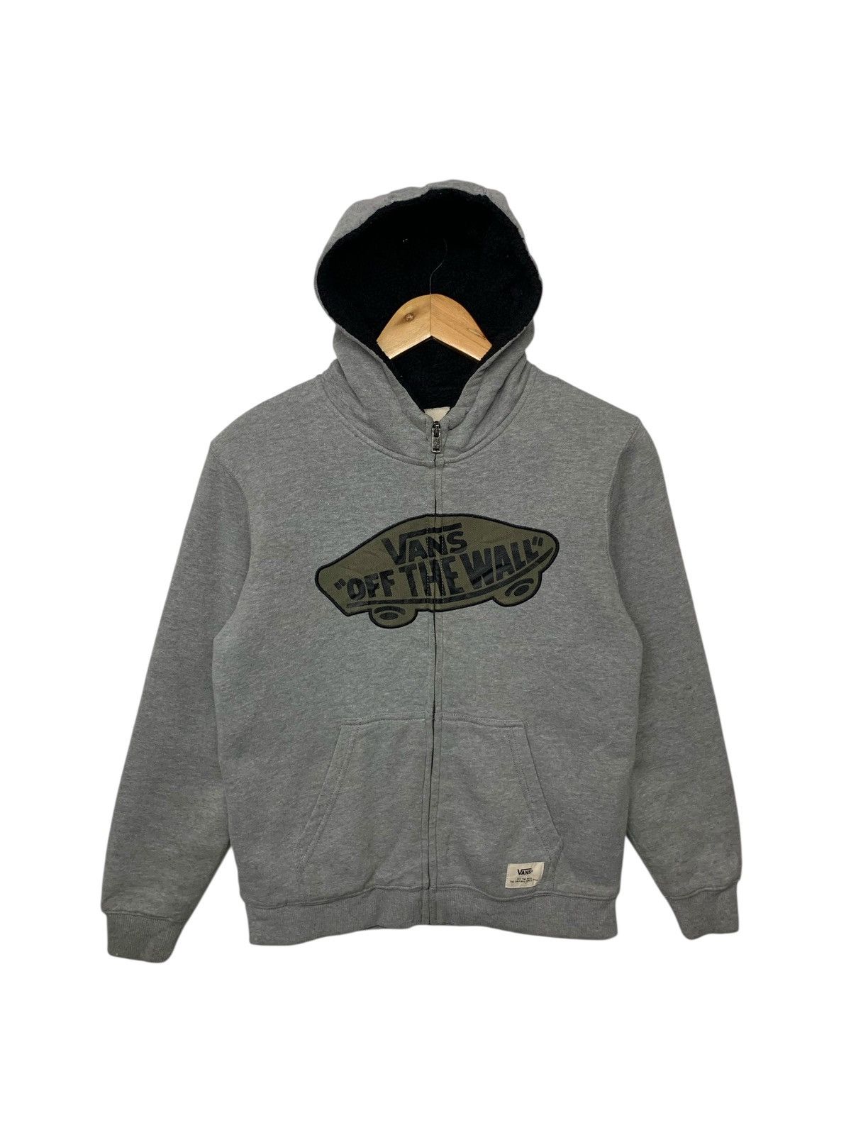 Vans Rare Vans Of The Wall Big Logo Zipper Down Hoodie Sweater Size M / US 6-8 / IT 42-44 - 1 Thumbnail