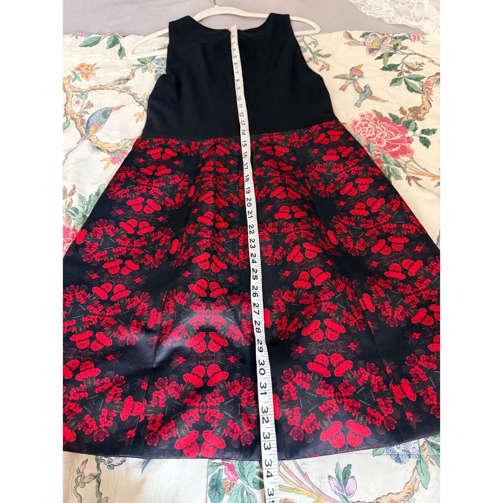 Alice + Olivia 0265 Alice + Olivia Black Red Floral Print Size 2-4 Size XS / US 0-2 / IT 36-38 - 6 Thumbnail