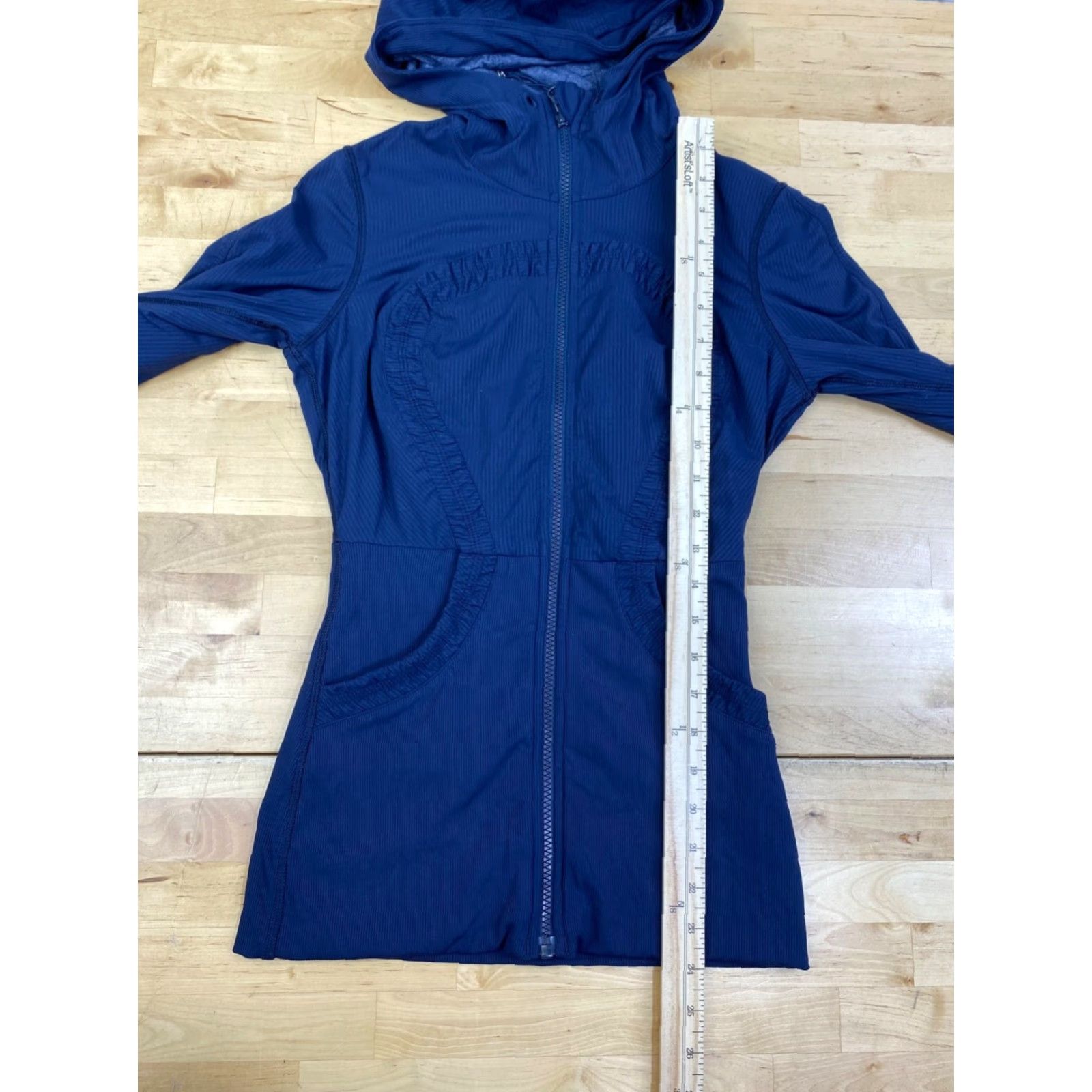 Lululemon Lululemon Dance Studio Jacket Blue Reversible Hooded Full Zip Size 4 Women Activewear Jacket Size S / US 4 / IT 40 - 4 Thumbnail