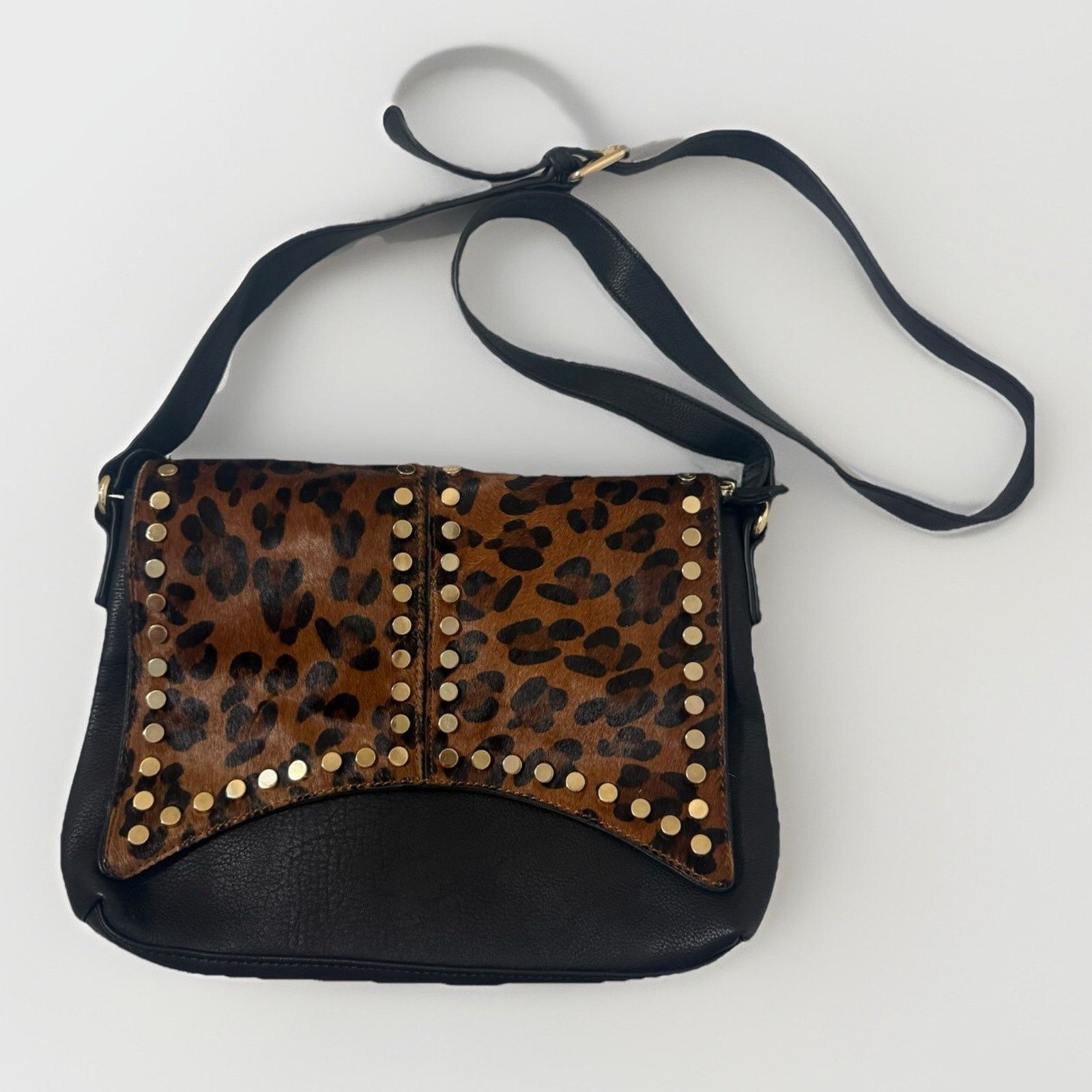 Other Cow Hair On Crossbody Purse Studded Biker Westerncore Size ONE SIZE - 1 Thumbnail