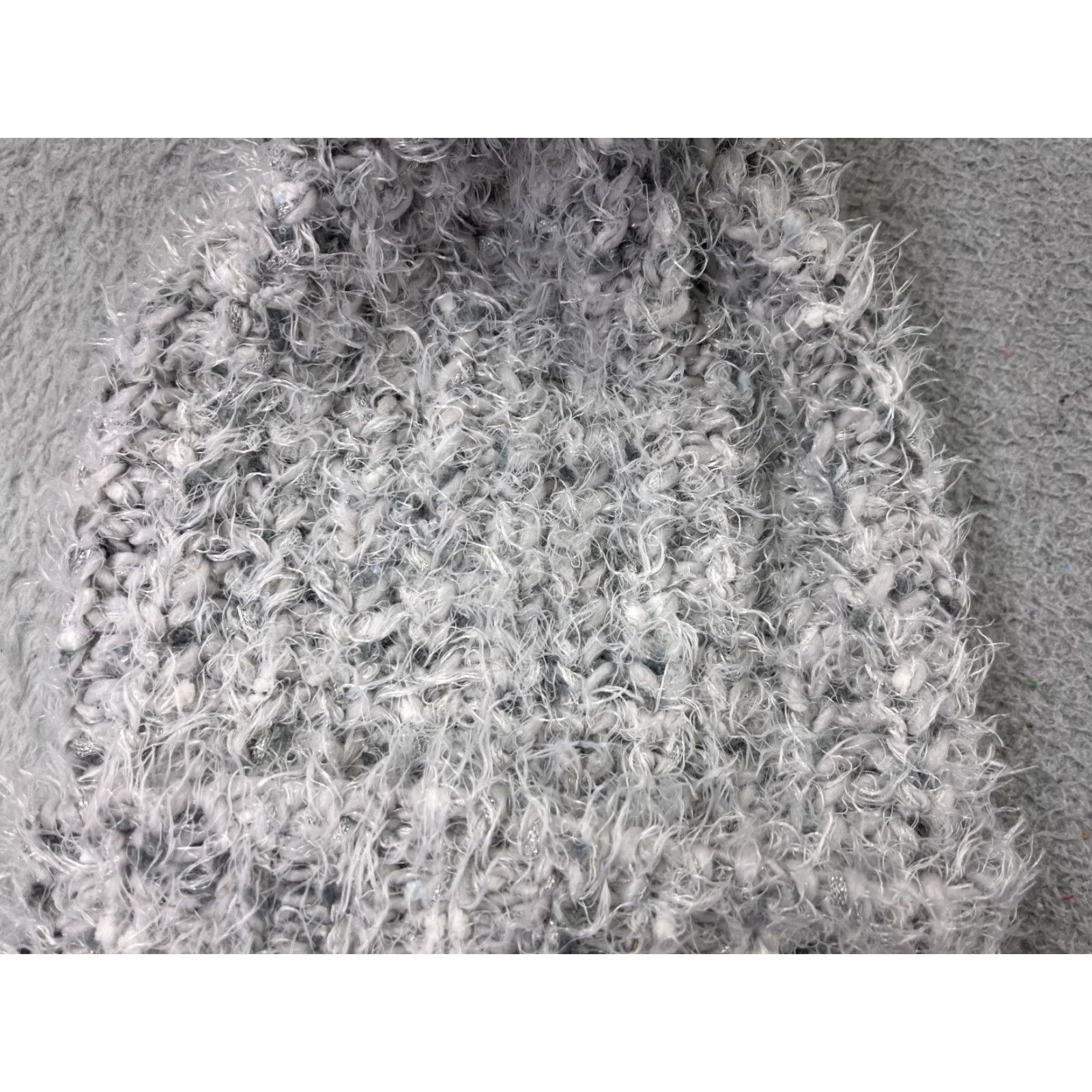 Vintage Mixit Beanie Womens One Size Light Gray Knit Acrylic Blend Fuzzy Ski Pom Hat Beanie Womens Winter Light Gray Ski Womens Size ONE SIZE - 2 Thumbnail
