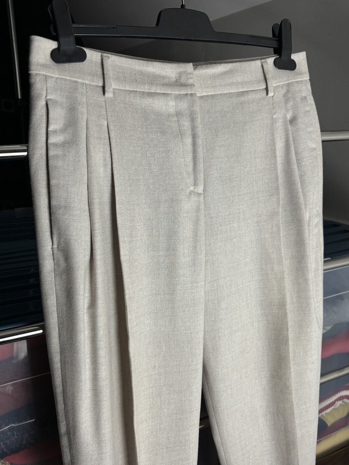 Fabiana Filippi Fabiana Filippi Virgin Wool Cashemre Beige Luxury Pants Size 30" / US 8 / IT 44 - 3 Thumbnail