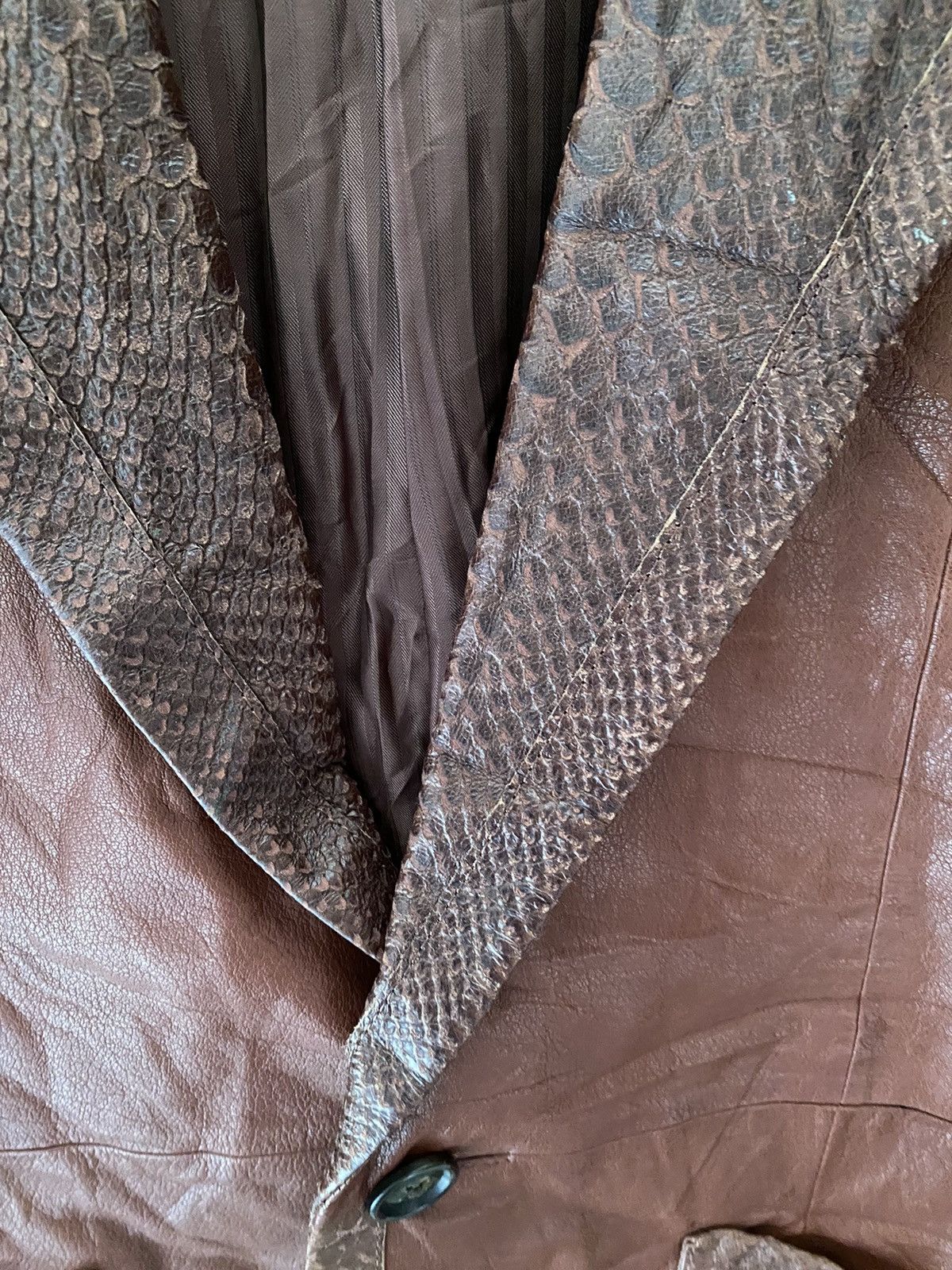 Tornado Mart 🔥🔥🔥Tornado Mart Snake Skin Leather Jacket Size US M / EU 48-50 / 2 - 9 Thumbnail