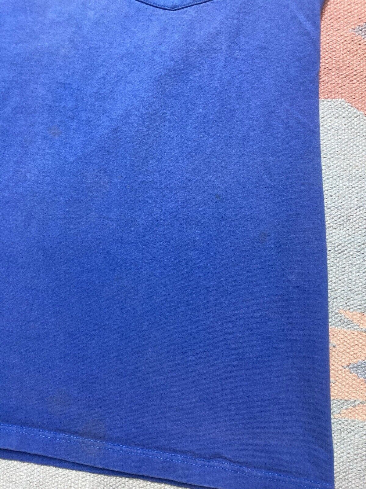 Towncraft VTG 80s pocket t shirt blank blue towncraft cotton XL tall Size US XL / EU 56 / 4 - 3 Thumbnail